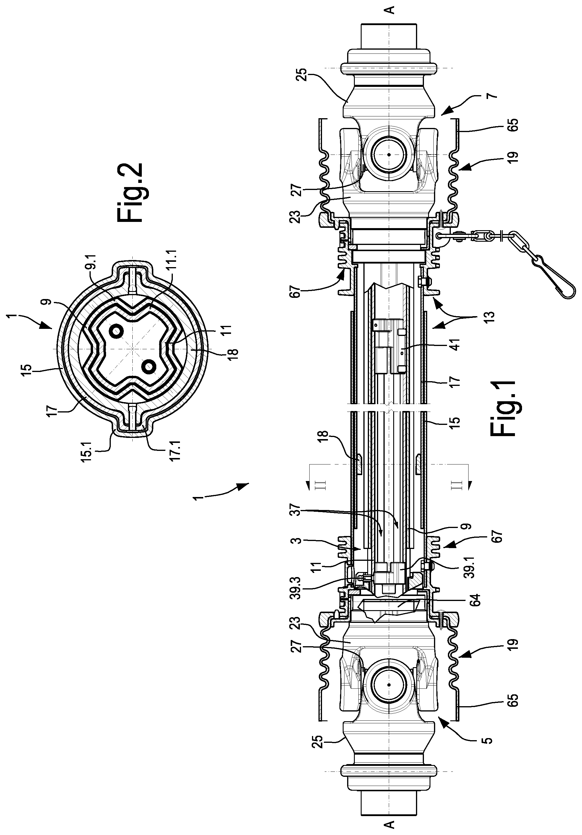 Patent US12305718 Figure 1 – Universal joint with improved stiffness