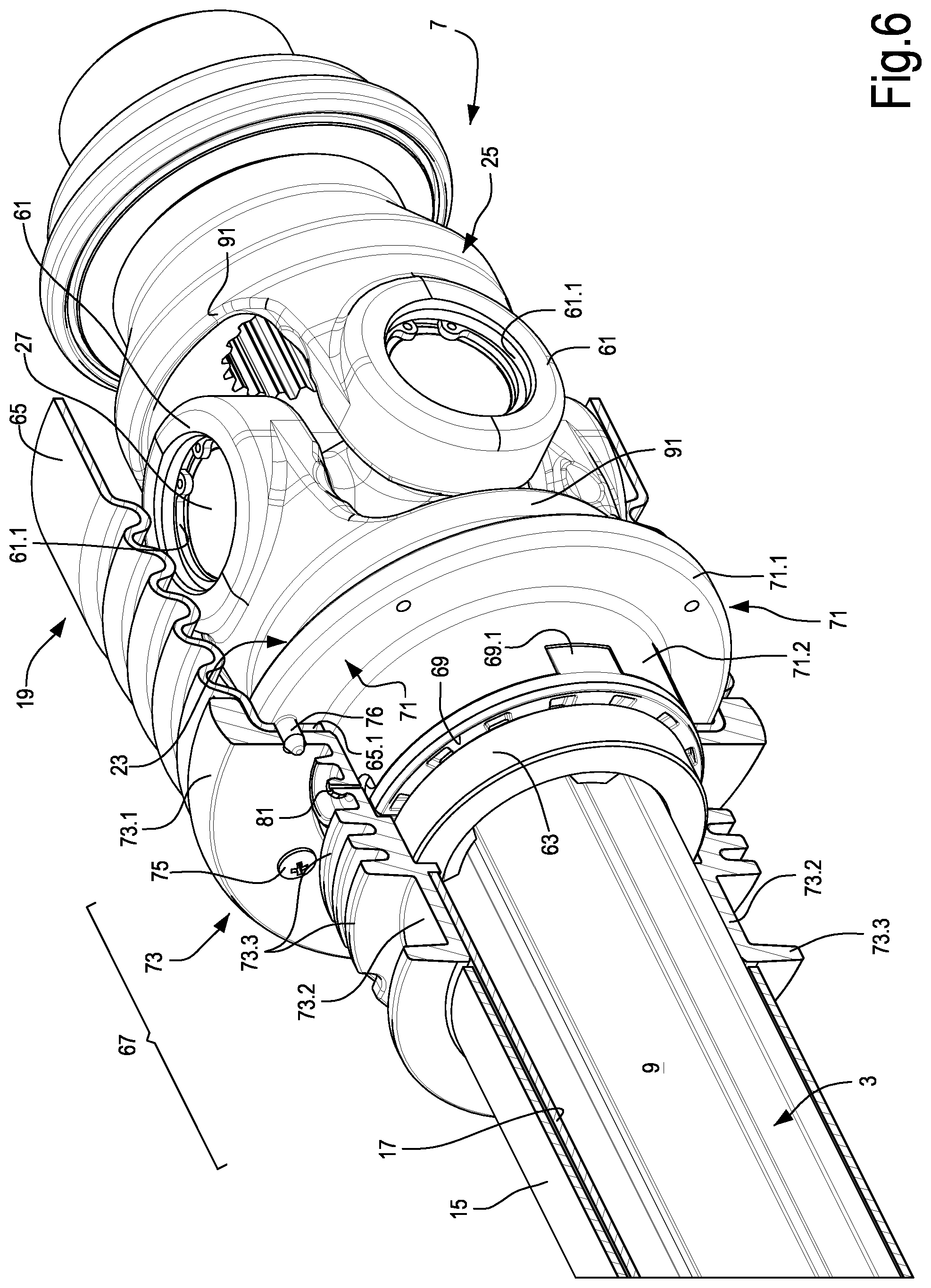 Patent US12305718 Figure 6 – Universal joint with improved stiffness