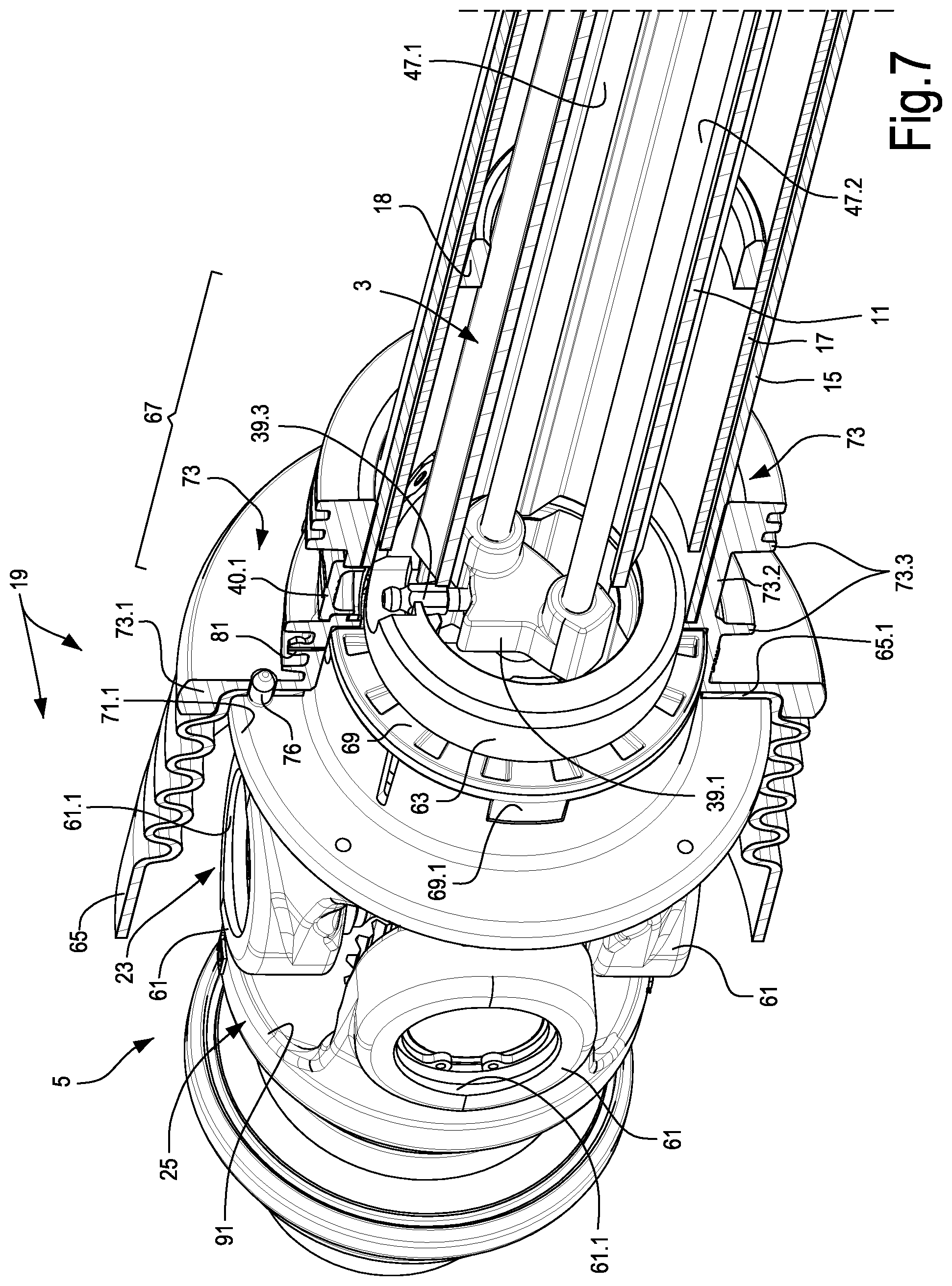 Patent US12305718 Figure 7 – Universal joint with improved stiffness