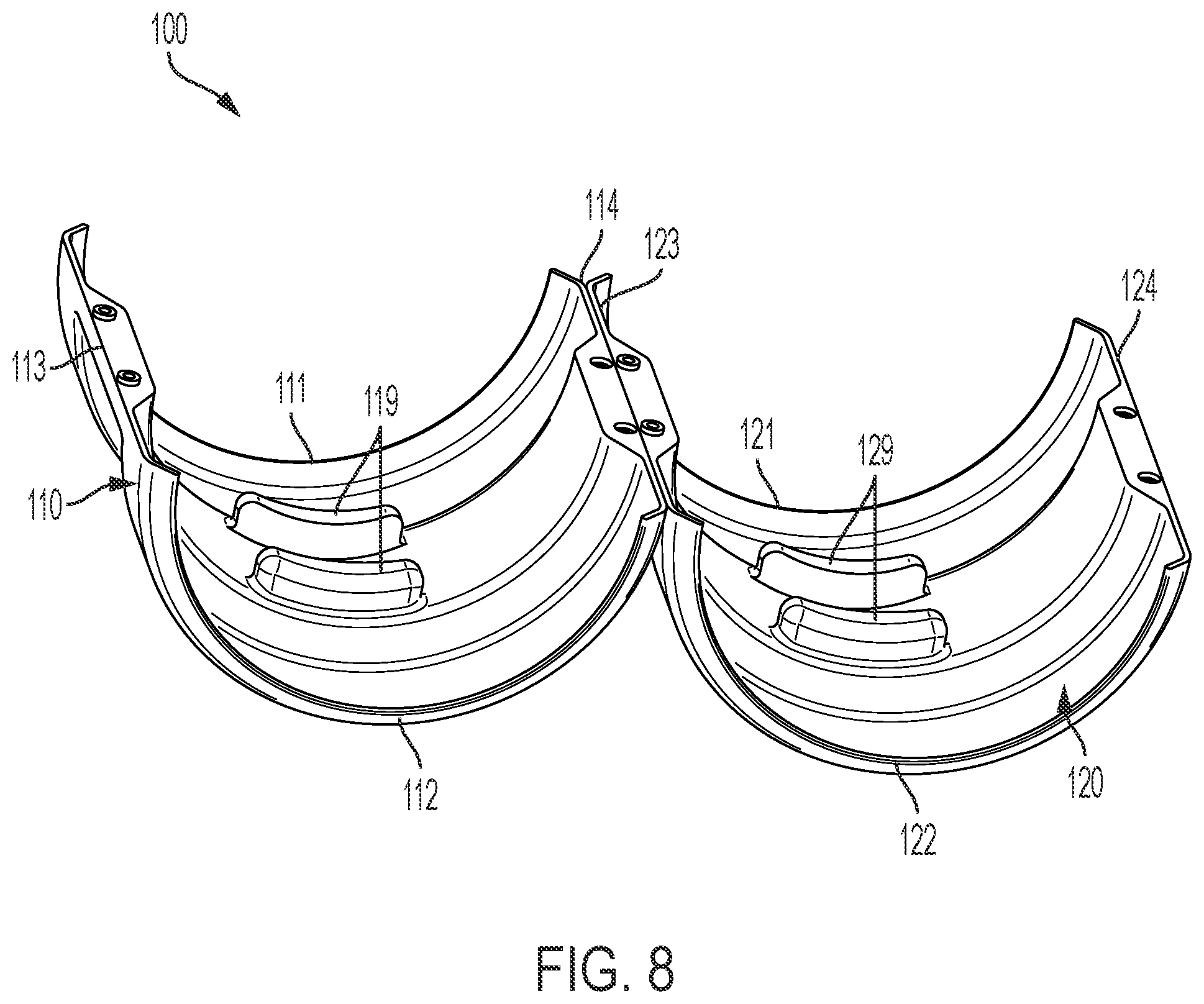 Patent US12305721 Figure 8 – Cover for a universal joint of a driveshaft