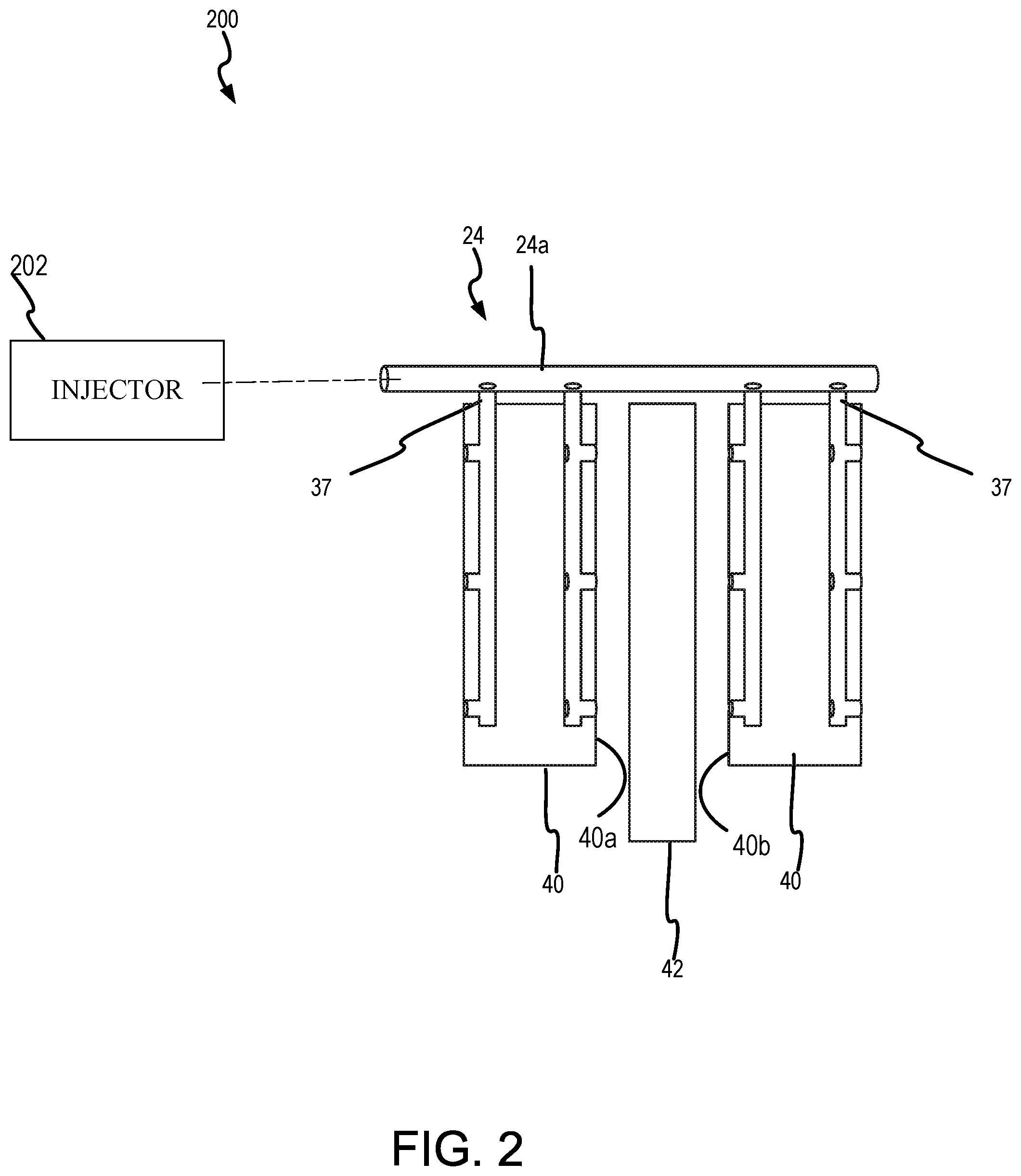 Patent US12305725 Figure 2 – All-CMC brake with wear debris delivery system