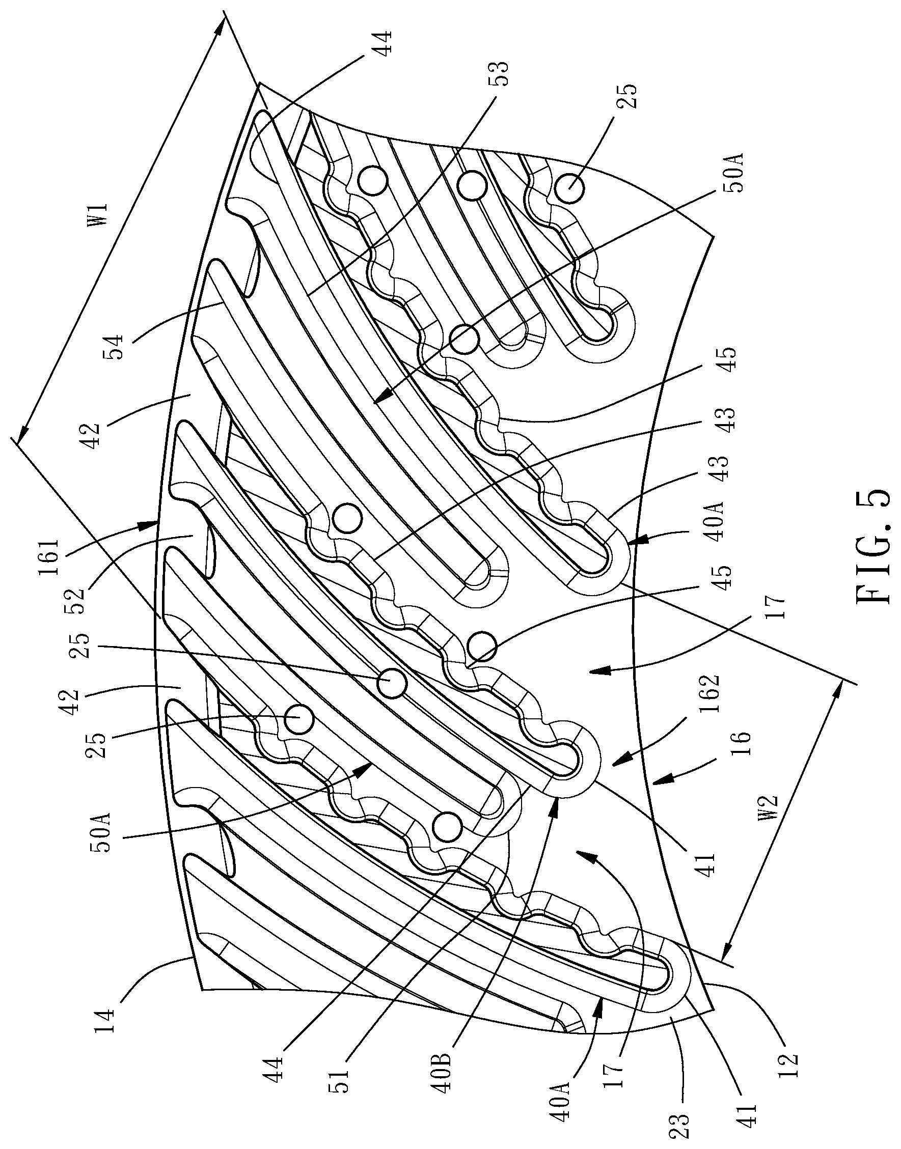 Patent US12305727 Figure 5 – Ventilated brake disc