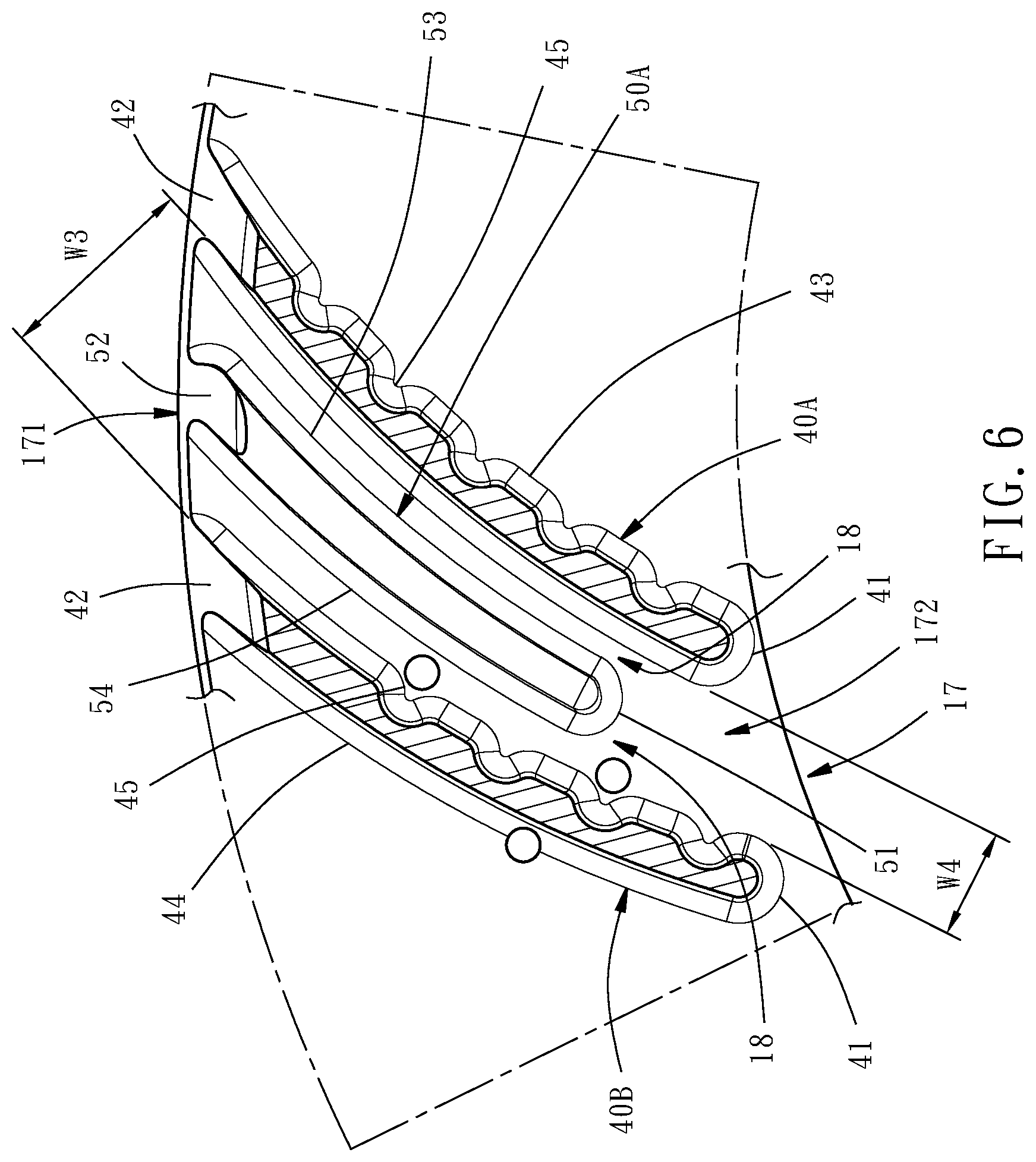 Patent US12305727 Figure 6 – Ventilated brake disc