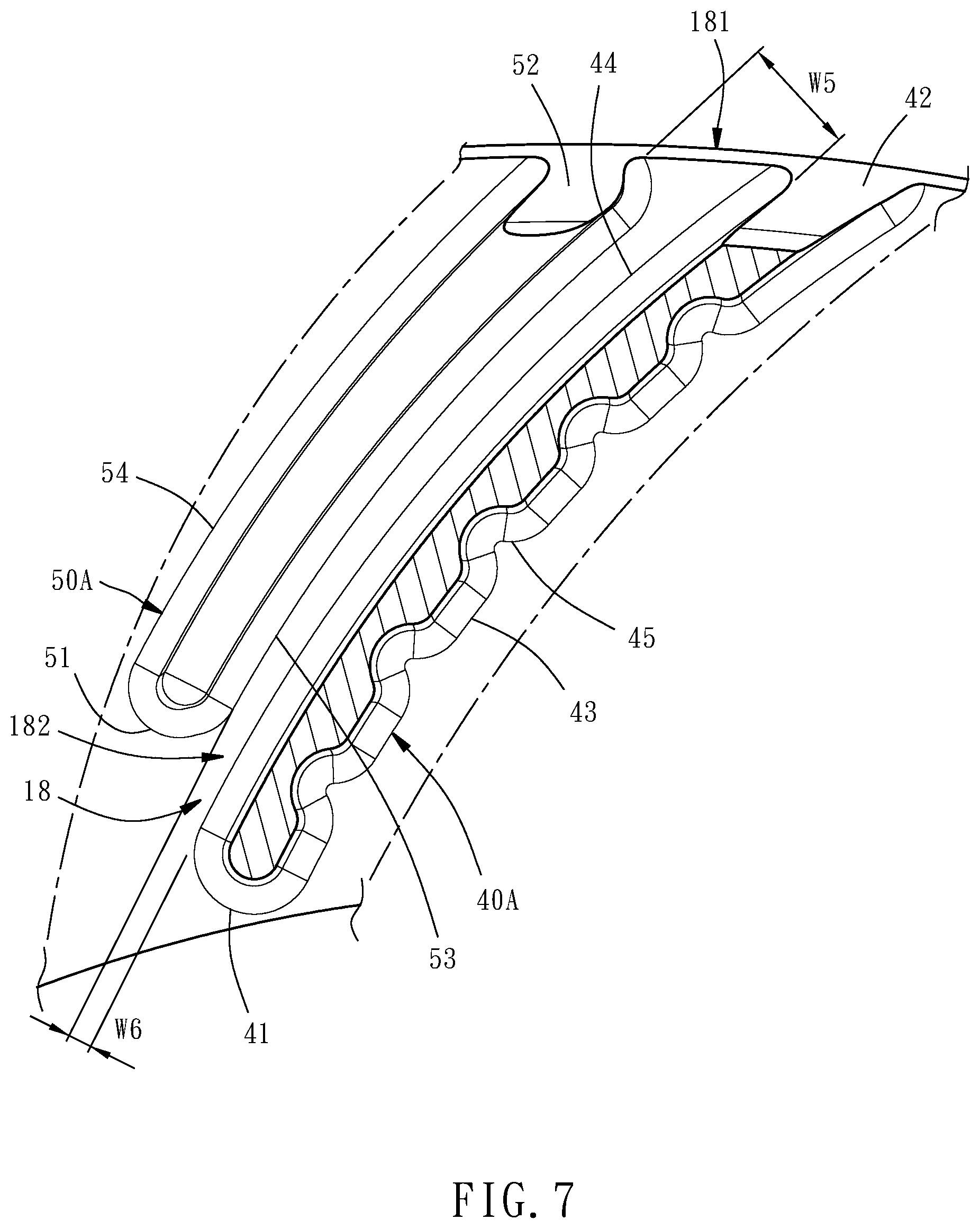 Patent US12305727 Figure 7 – Ventilated brake disc