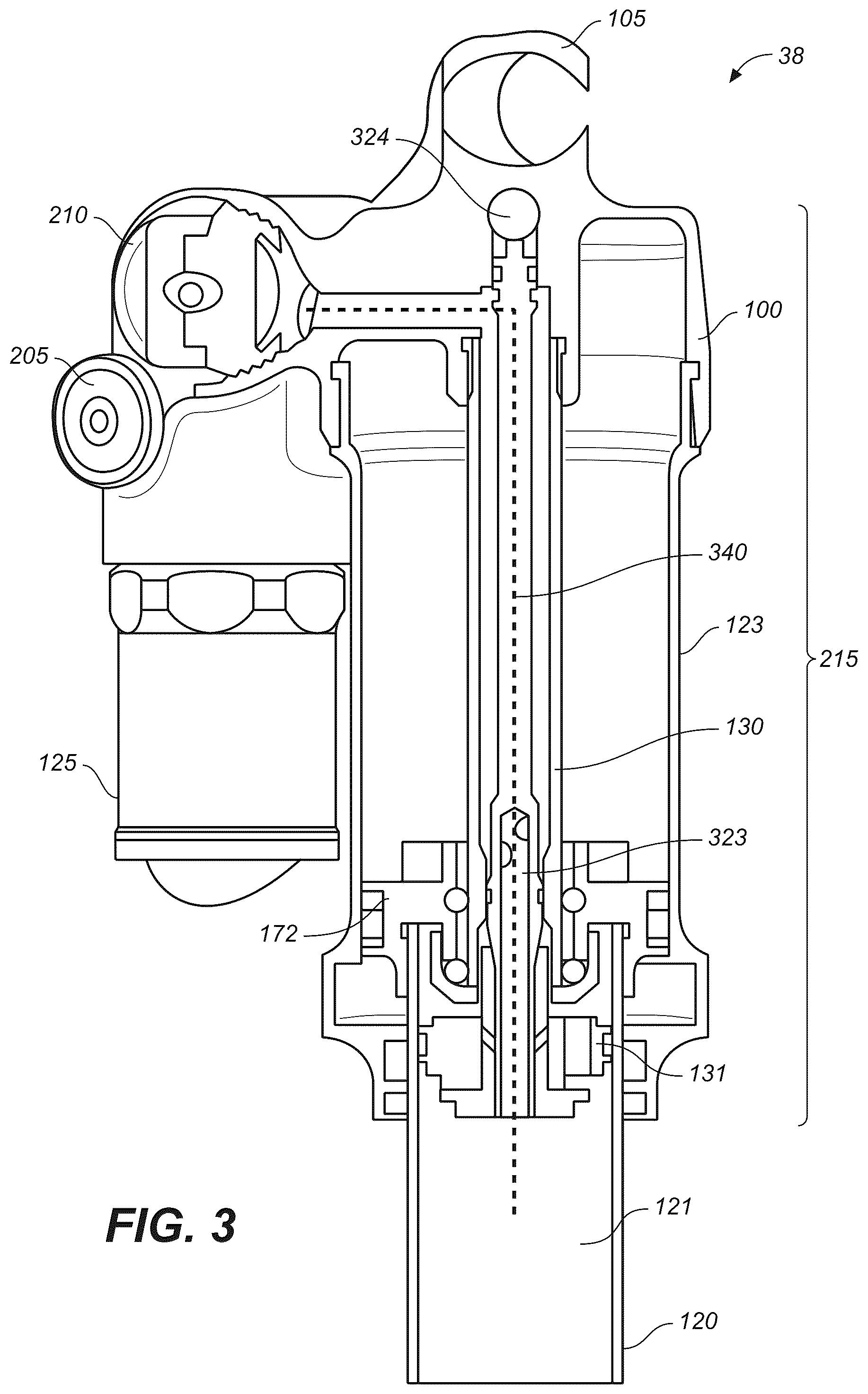 Patent US12305733 Figure 4 – Adjustable shock assembly