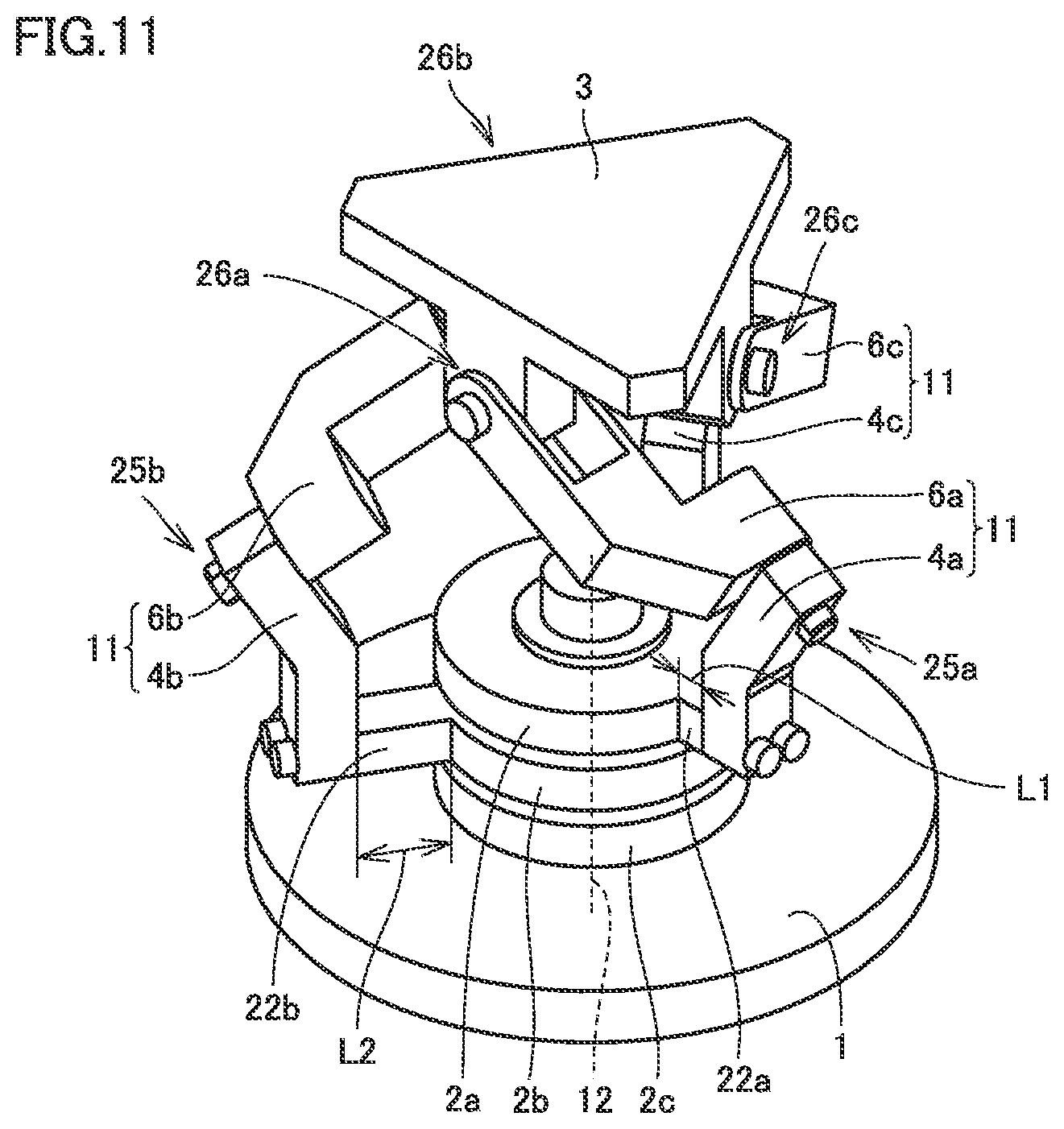 Patent US12305736 Figure 8 – Parallel link mechanism and link actuation device