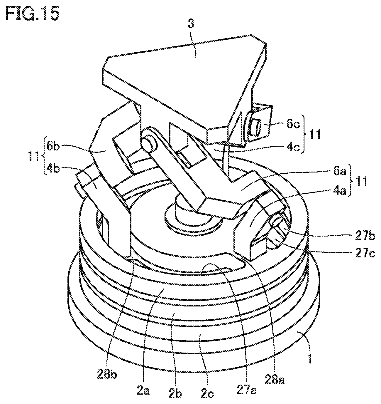 Patent US12305736 Figure 11 – Parallel link mechanism and link actuation device