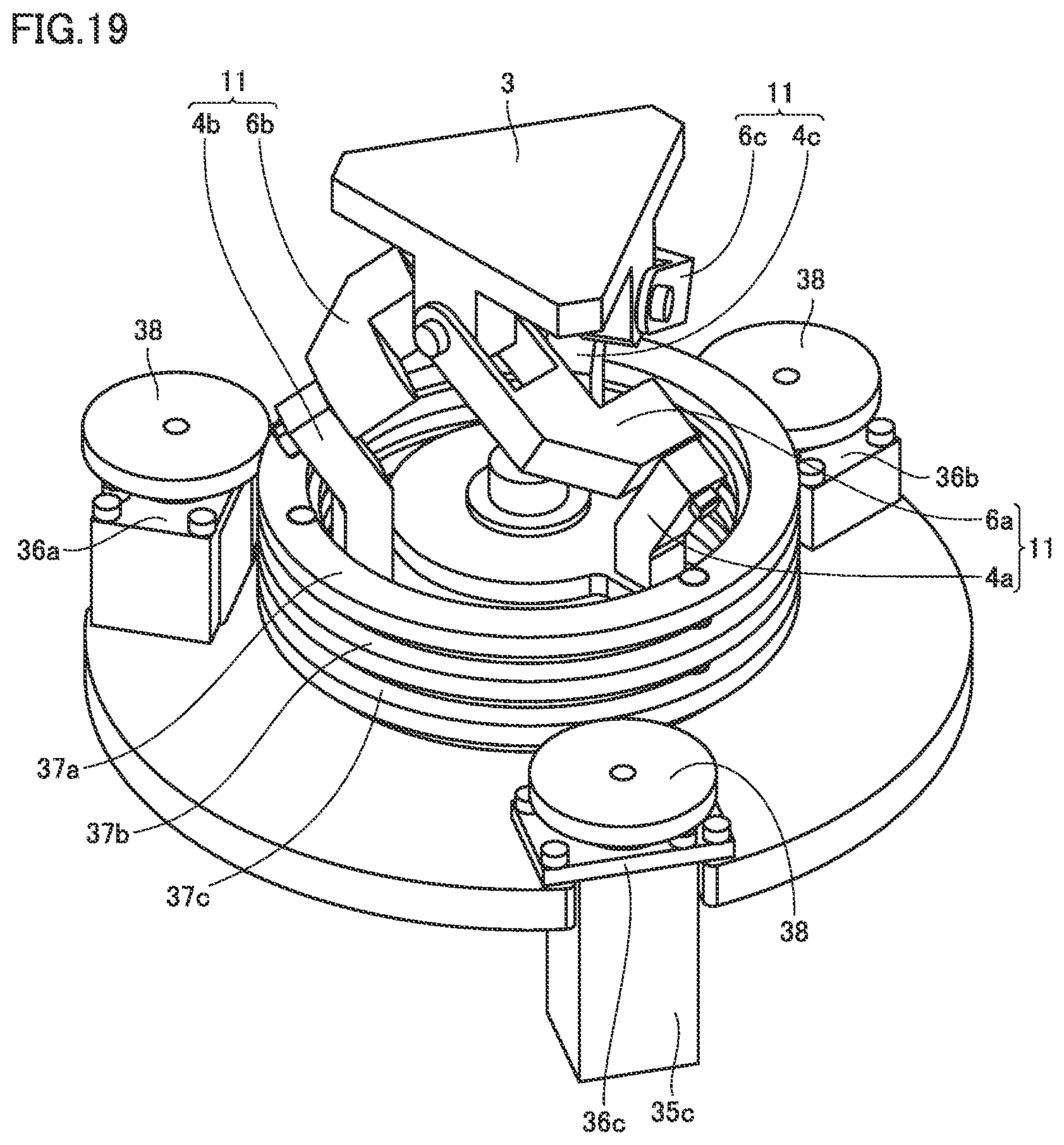 Patent US12305736 Figure 14 – Parallel link mechanism and link actuation device
