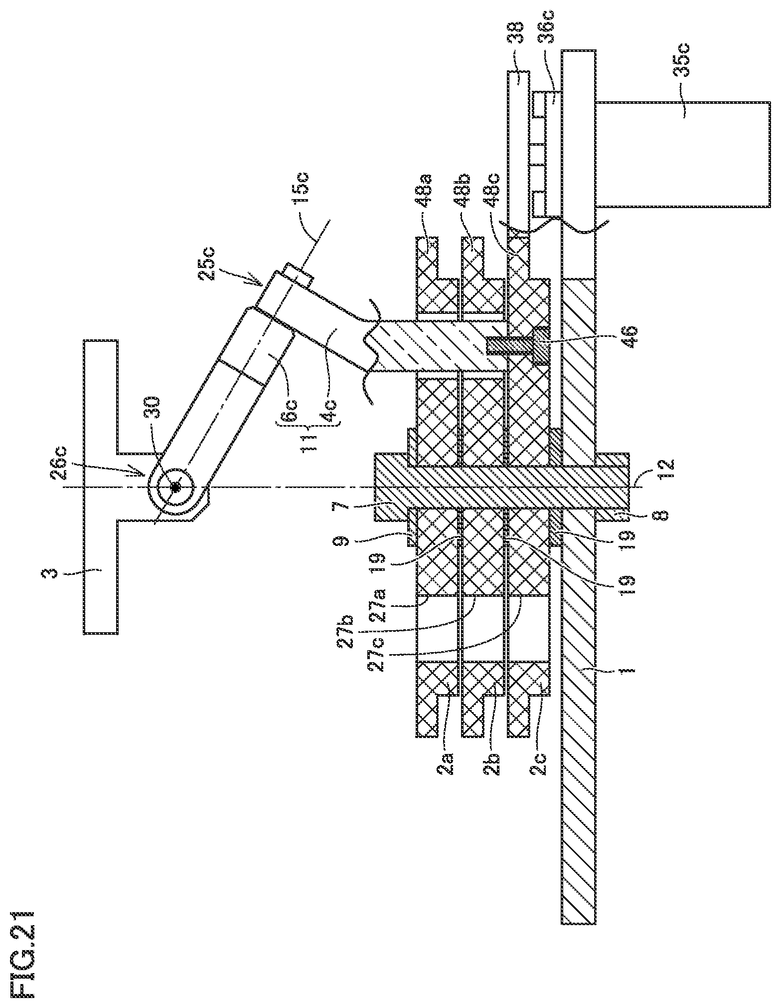 Patent US12305736 Figure 16 – Parallel link mechanism and link actuation device