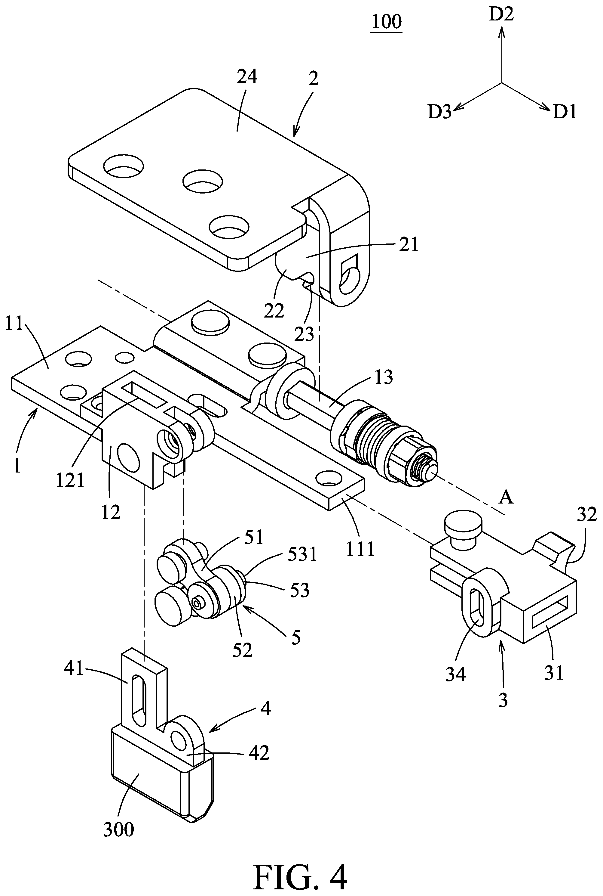 Patent US12305739 Figure 4 – Rotating shaft device