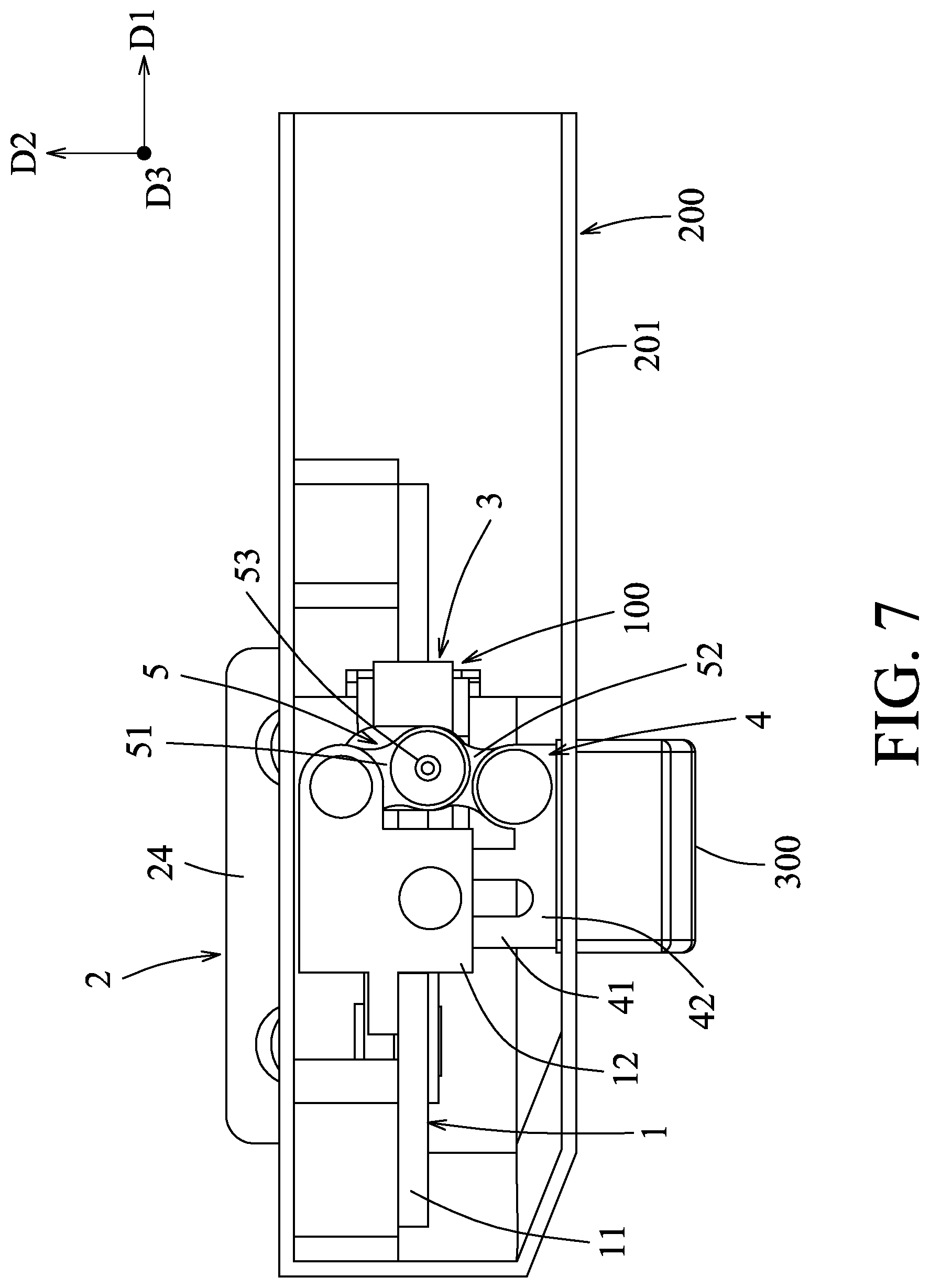 Patent US12305739 Figure 7 – Rotating shaft device