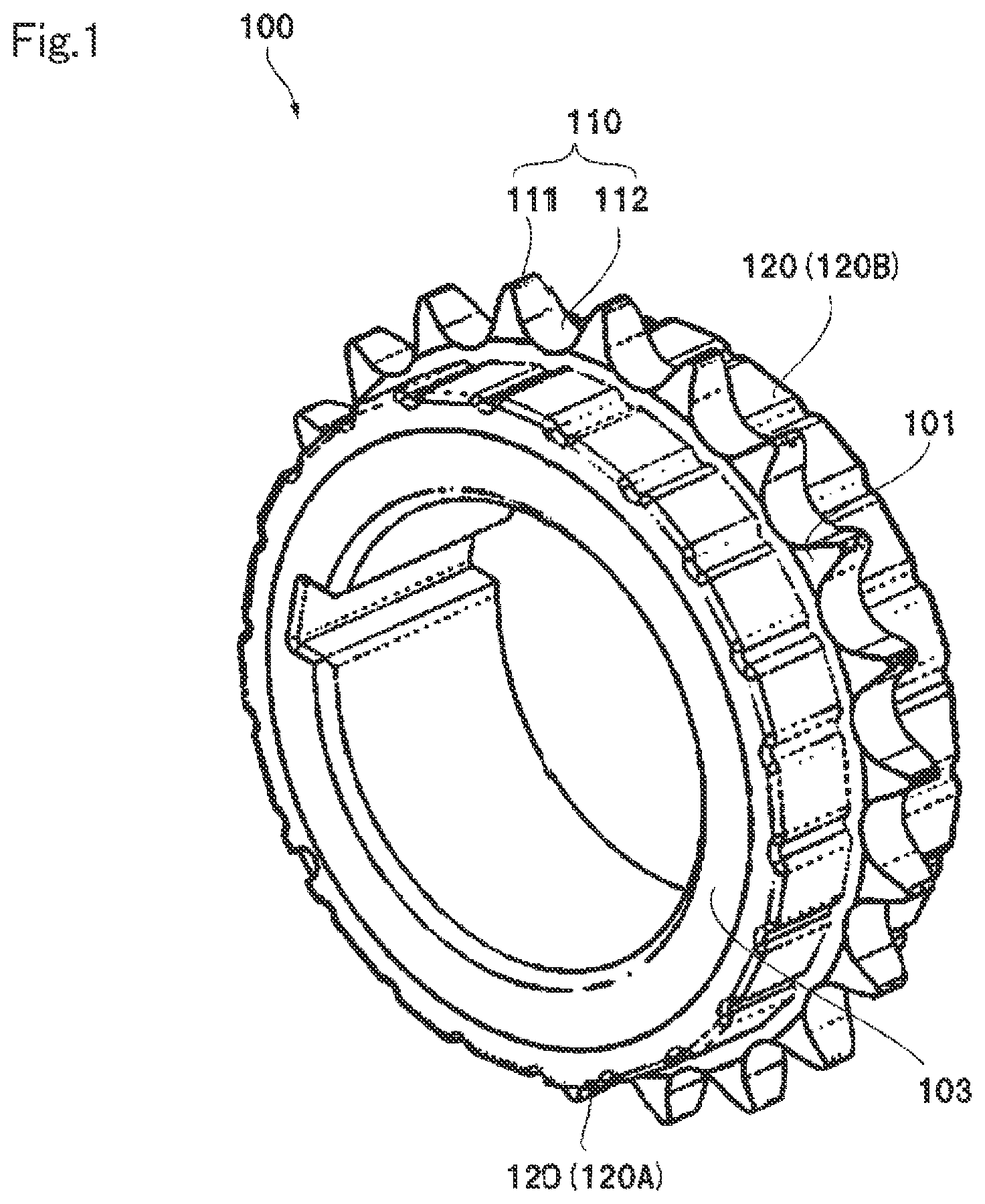 Patent US12305741 Figure 1 – Sprocket