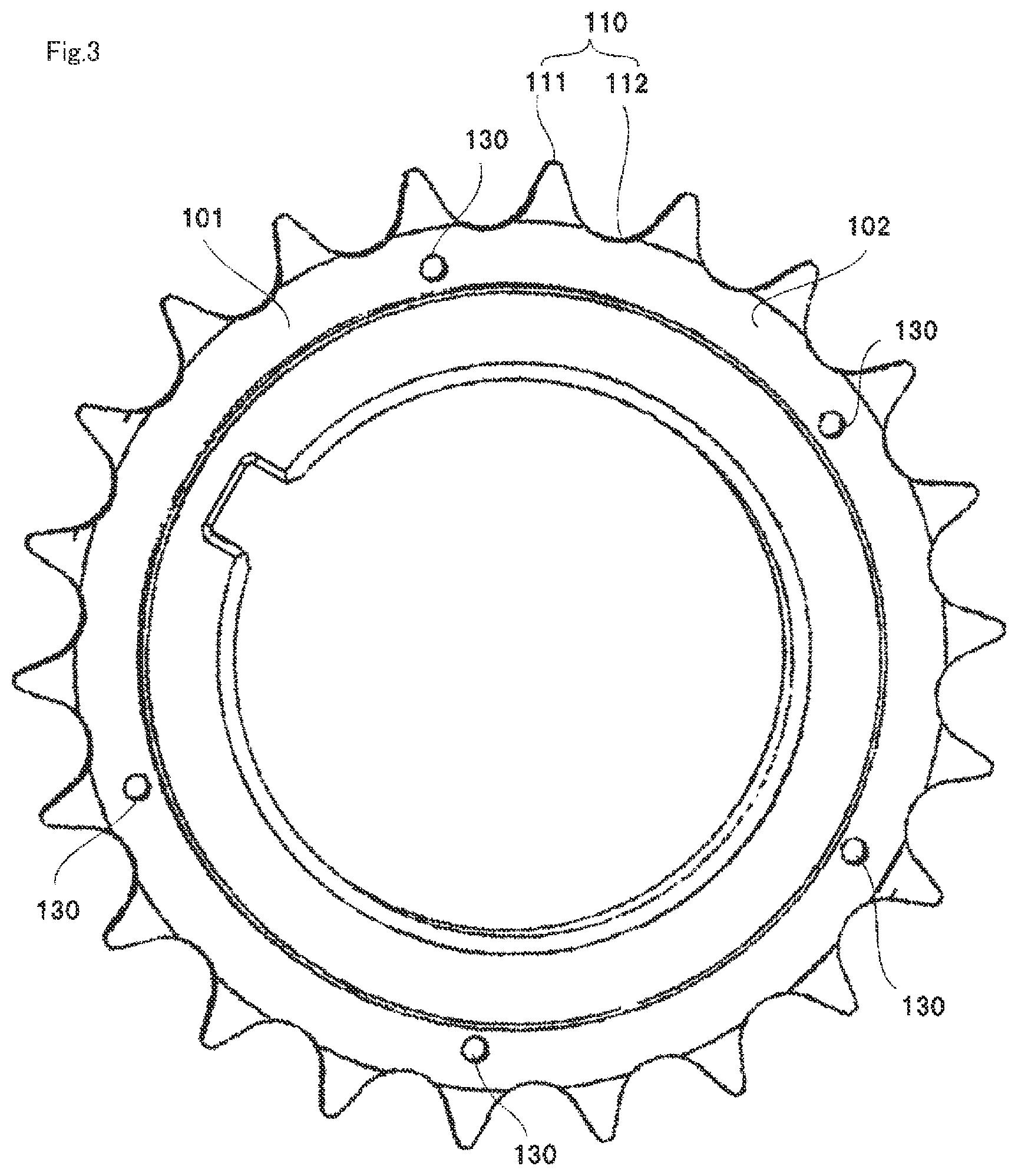 Patent US12305741 Figure 3 – Sprocket