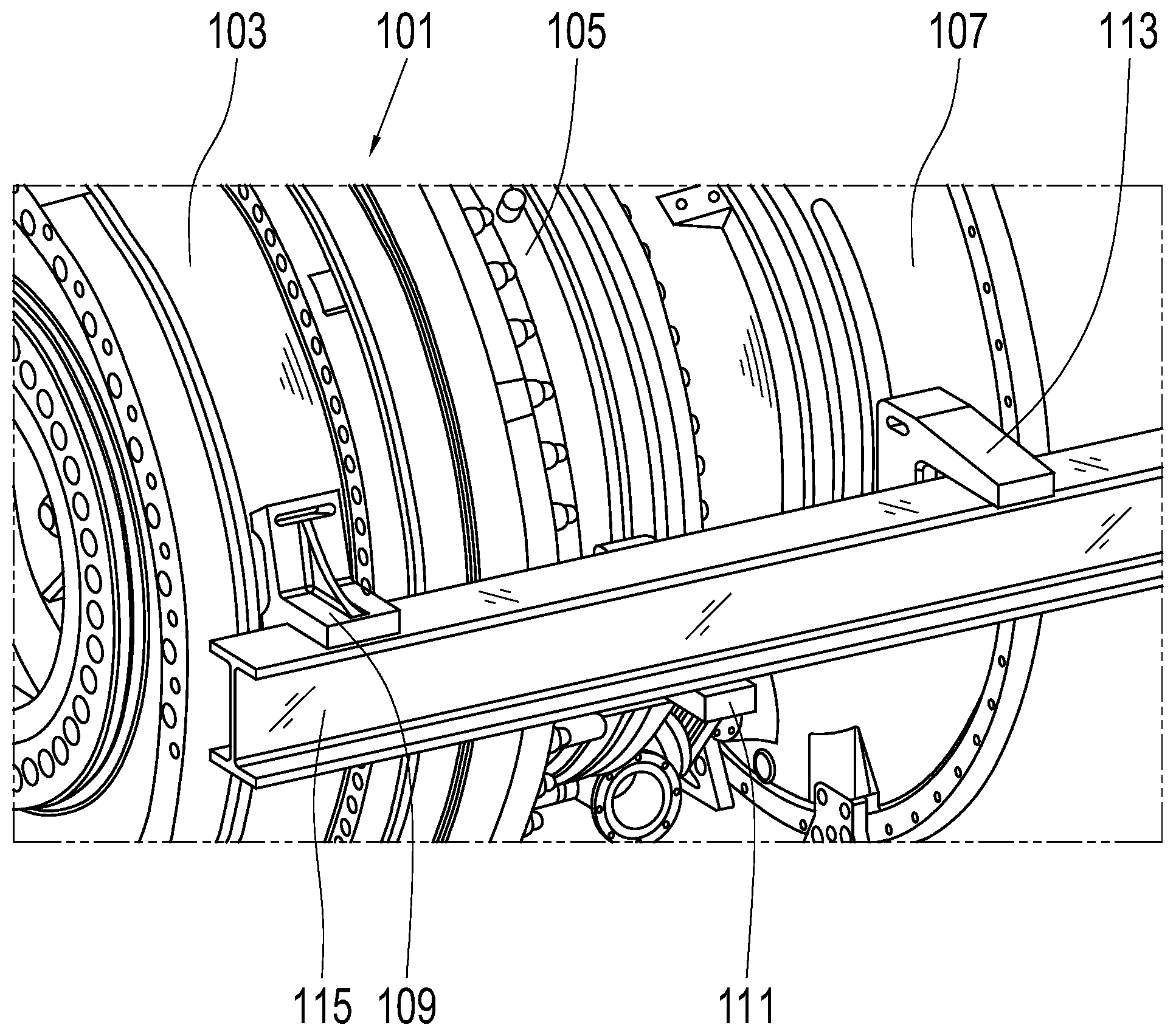 Patent US12305743 Figure 1 – Assembling and dissembling device