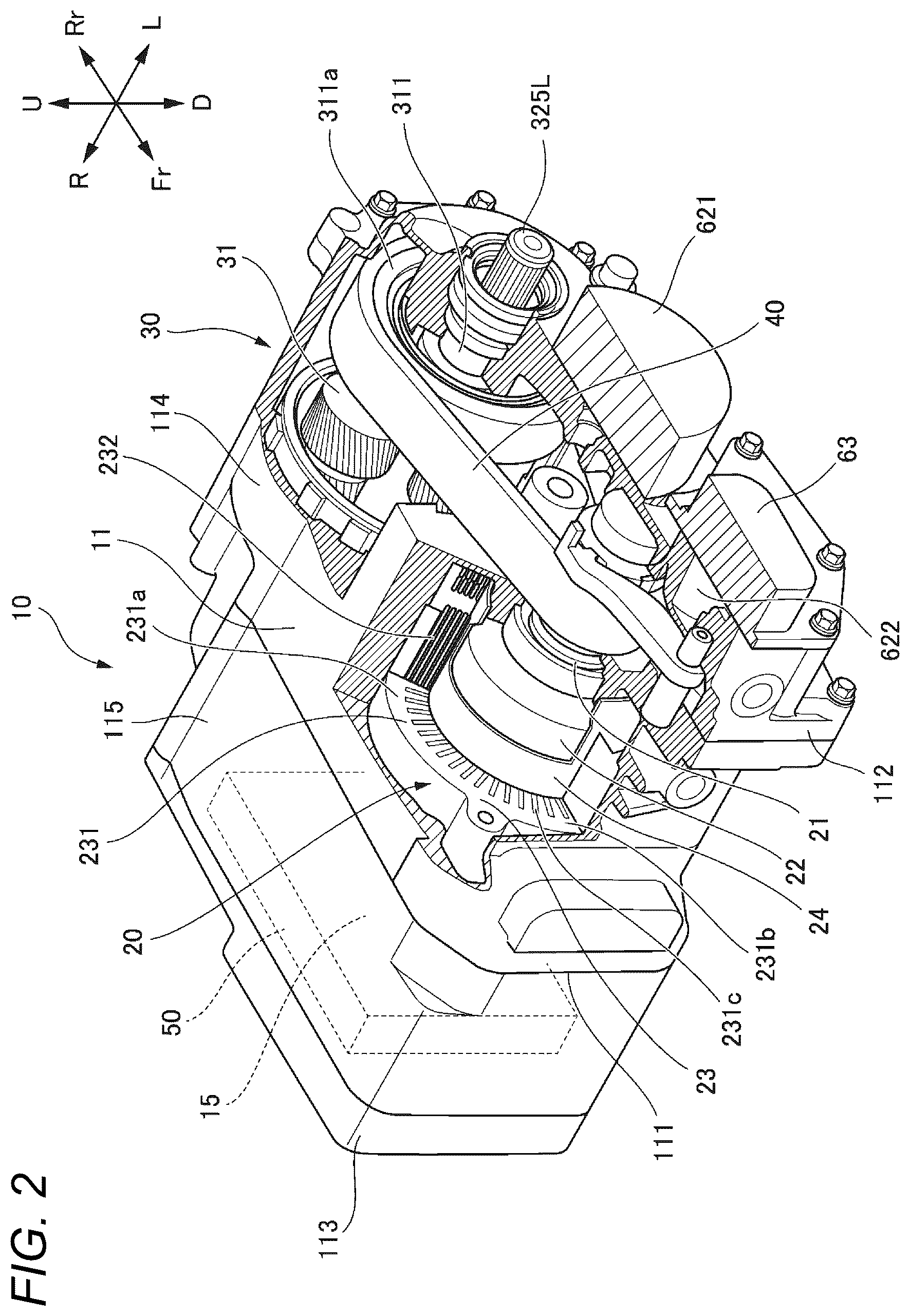 Patent US12305747 Figure 2 – Power transmission device