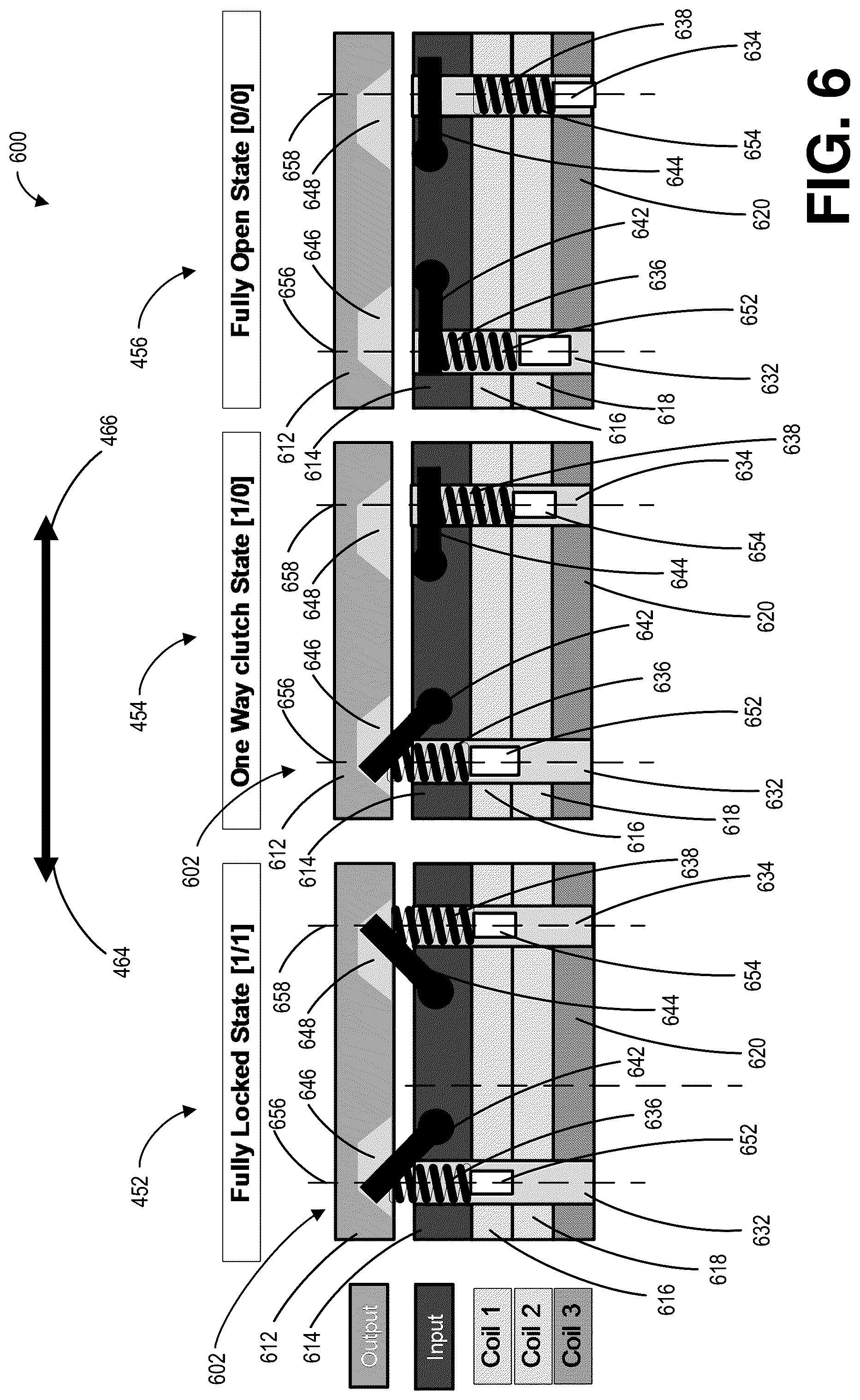 Patent US12305748 Figure 7 – Two speed automatic transmission with a friction and dynamically controllable one way clutch for power shifting in an electric vehicle