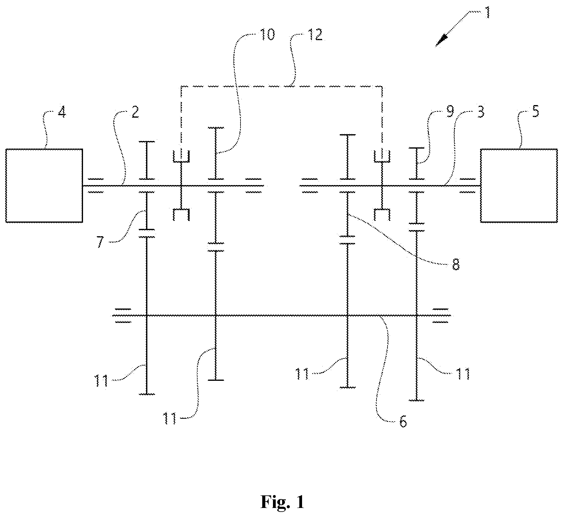 Patent US12305752 Figure 1 – Transmission