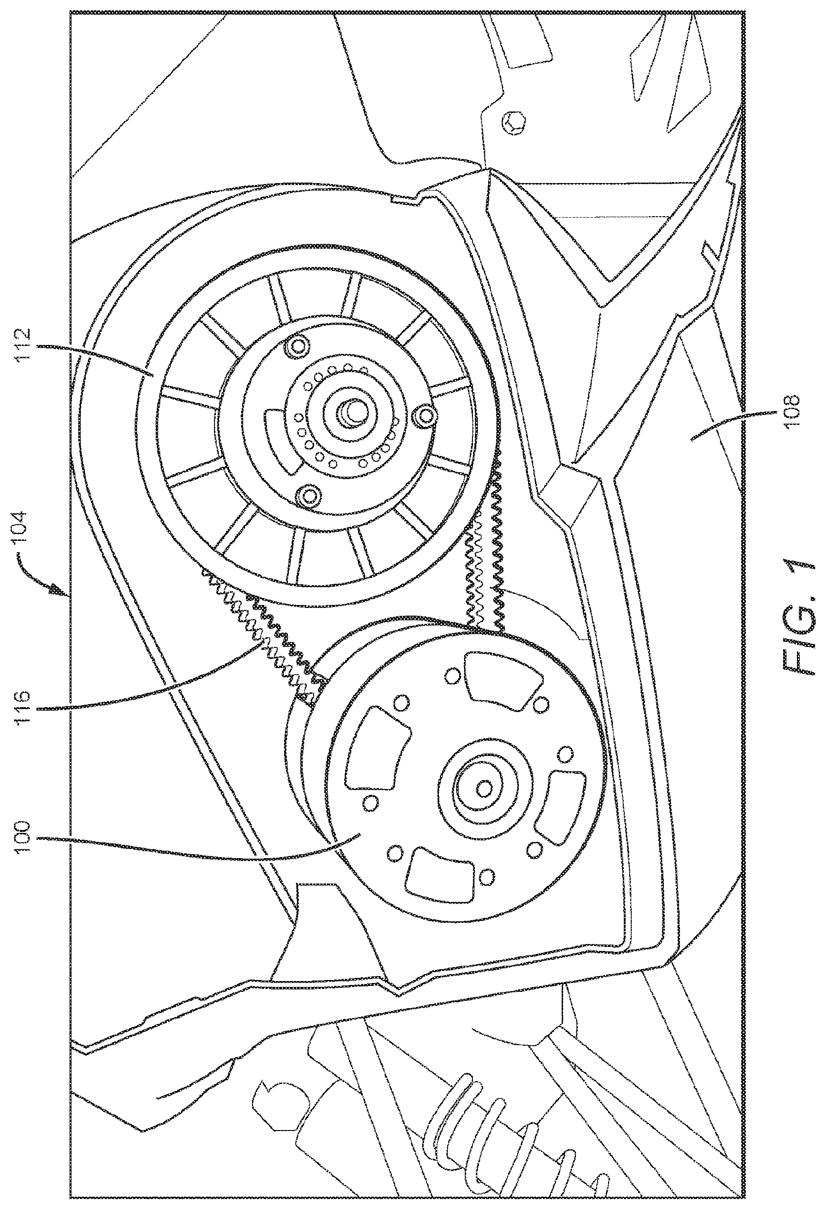 Patent US12305754 Figure 1 – CVT spider clutch with roller system