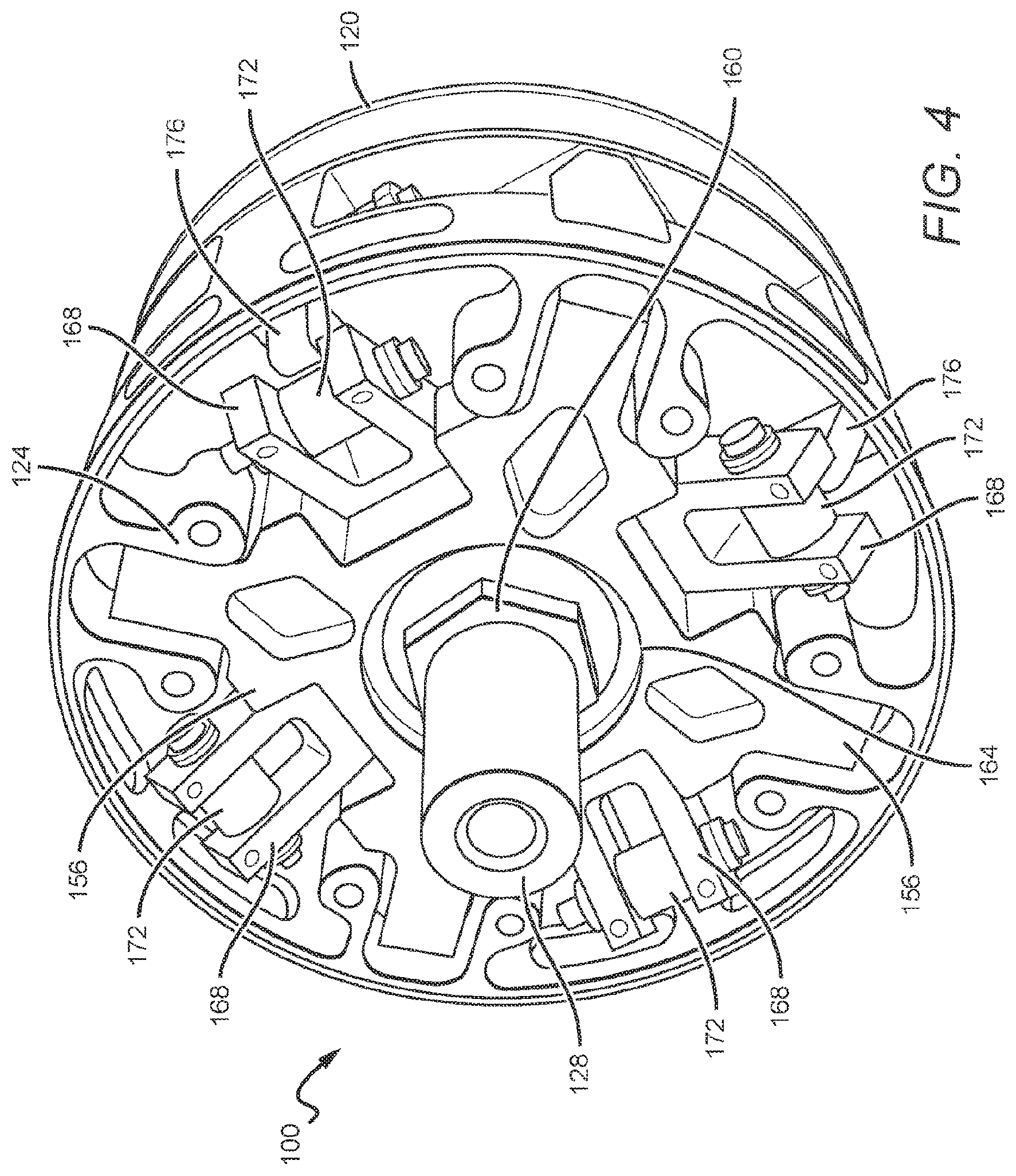 Patent US12305754 Figure 3 – CVT spider clutch with roller system