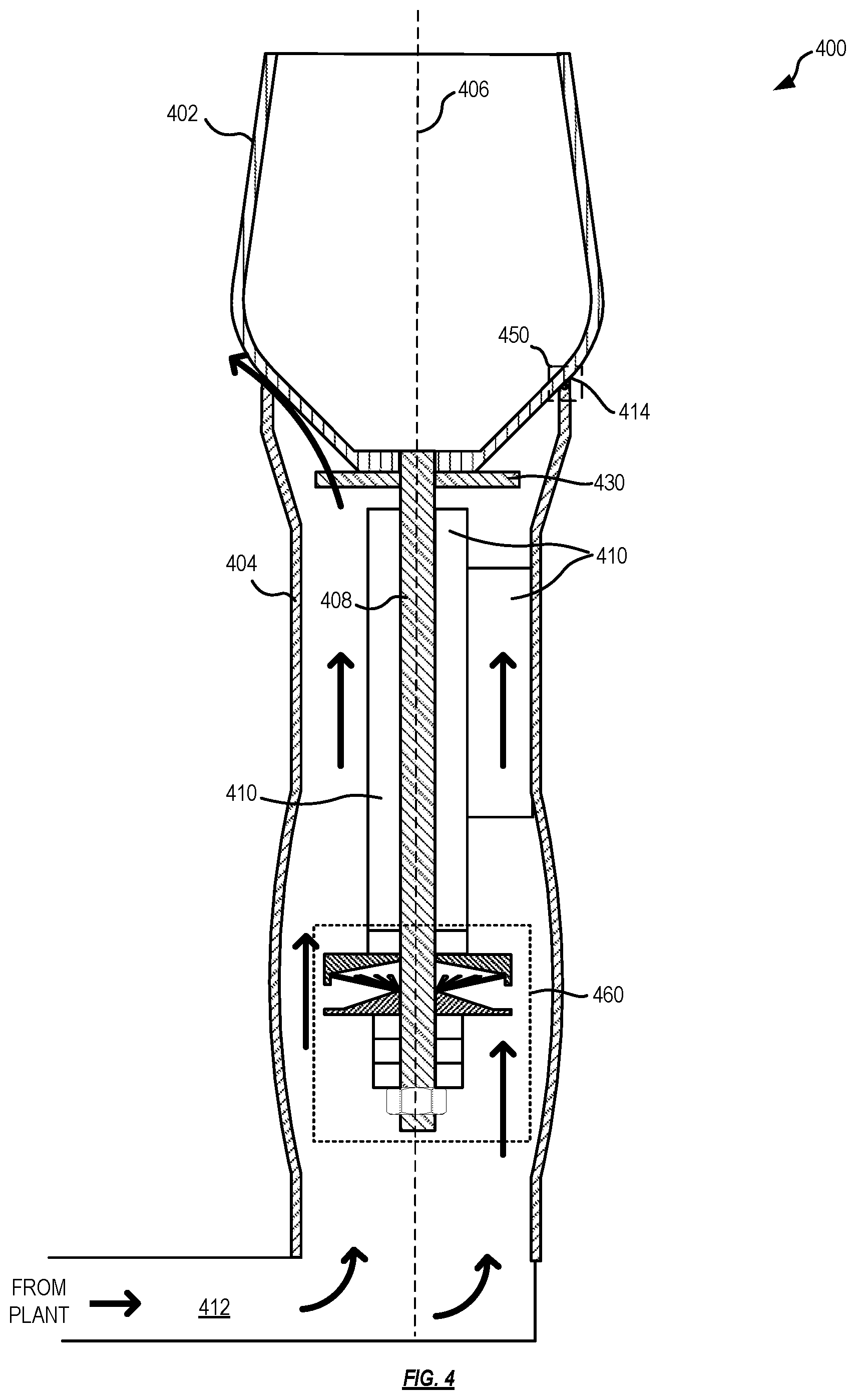 Patent US12305757 Figure 4 – Flare tip having reduced gas leakage