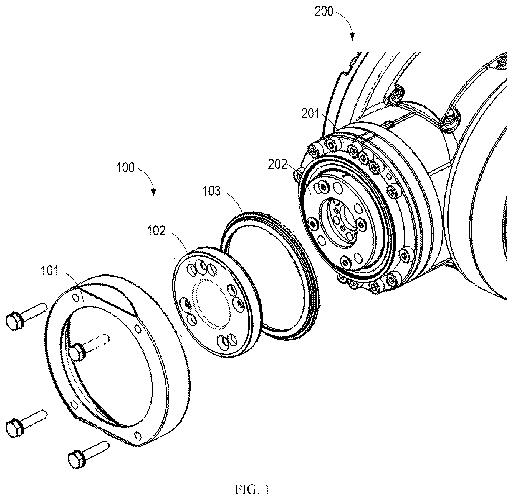 Patent US12305759 Figure 1 – Sealing assembly and robot