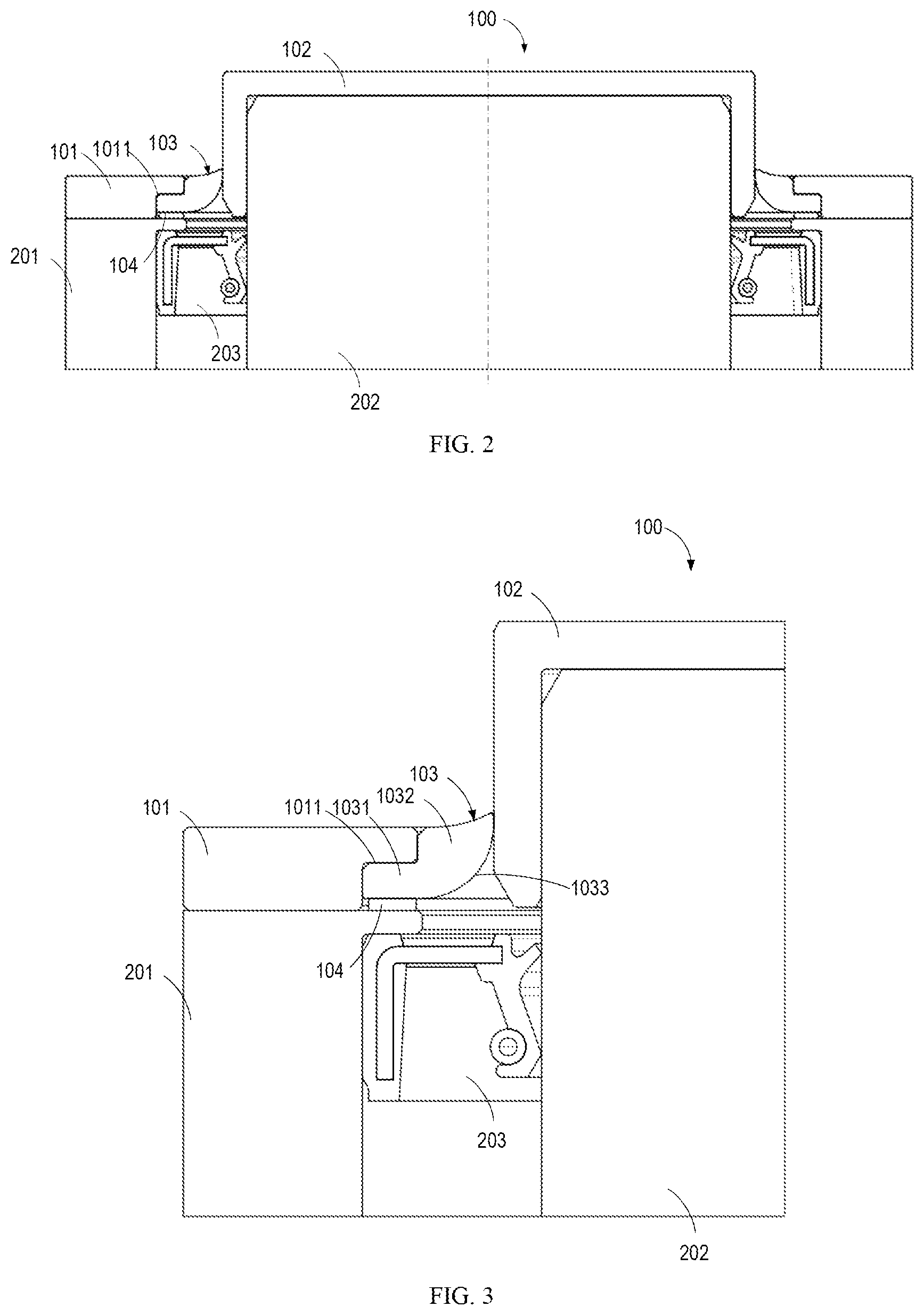 Patent US12305759 Figure 2 – Sealing assembly and robot