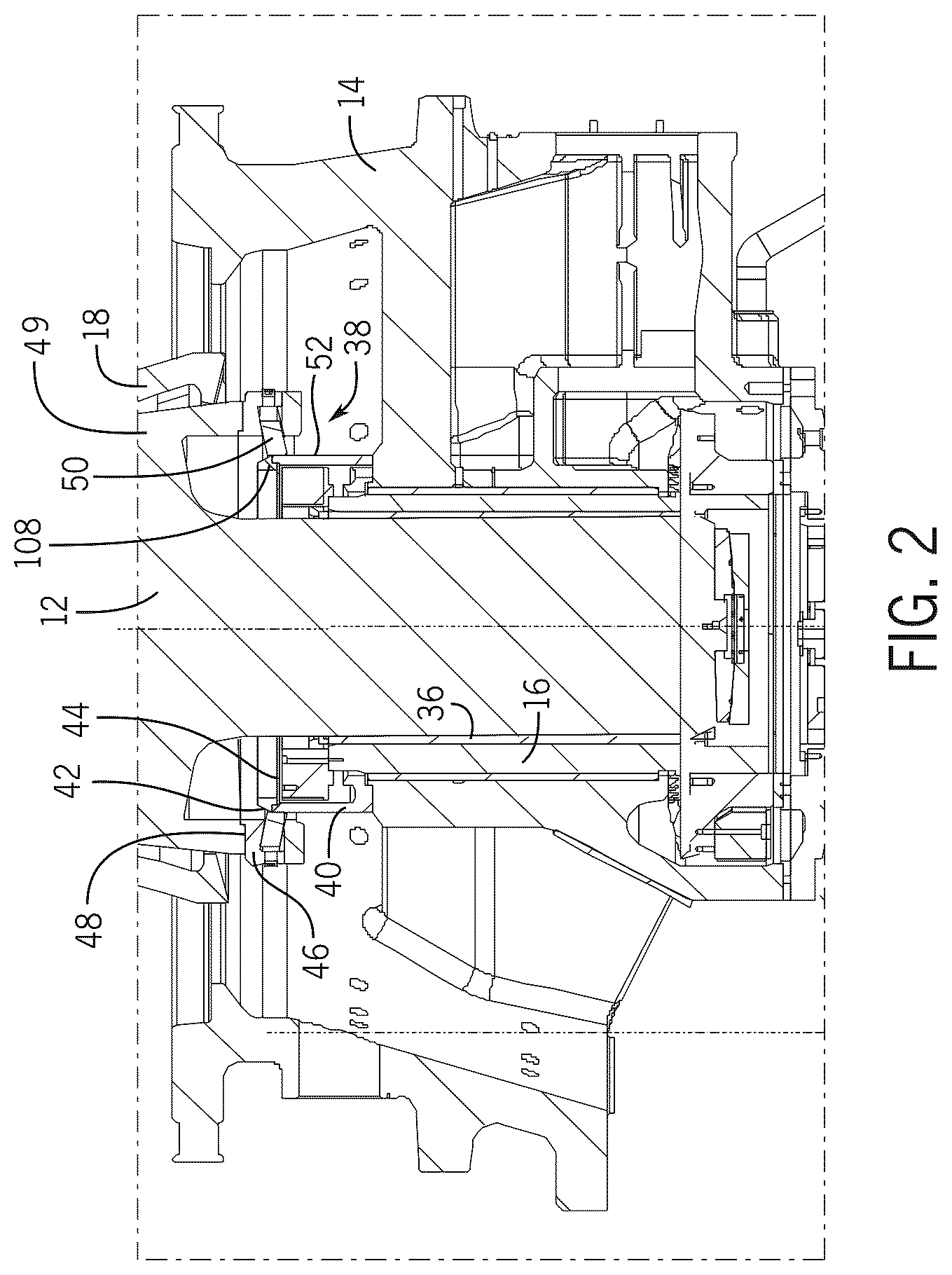 Patent US12305761 Figure 2 – System and method of aligning a main shaft of a gyratory crusher
