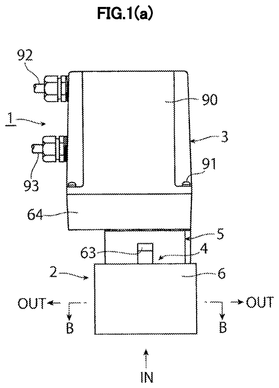 Patent US12305766 Figure 1 – Three-way valve for flow rate control and temperature control device