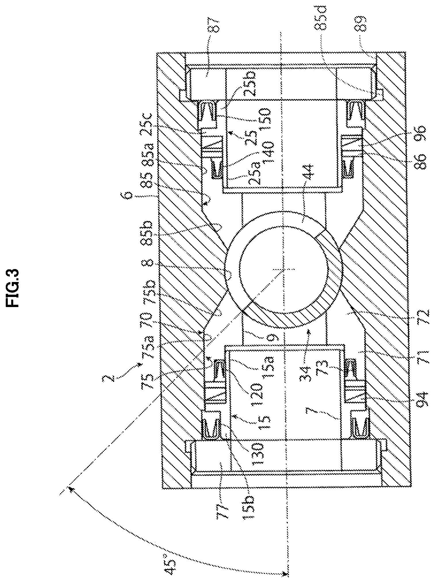 Patent US12305766 Figure 4 – Three-way valve for flow rate control and temperature control device