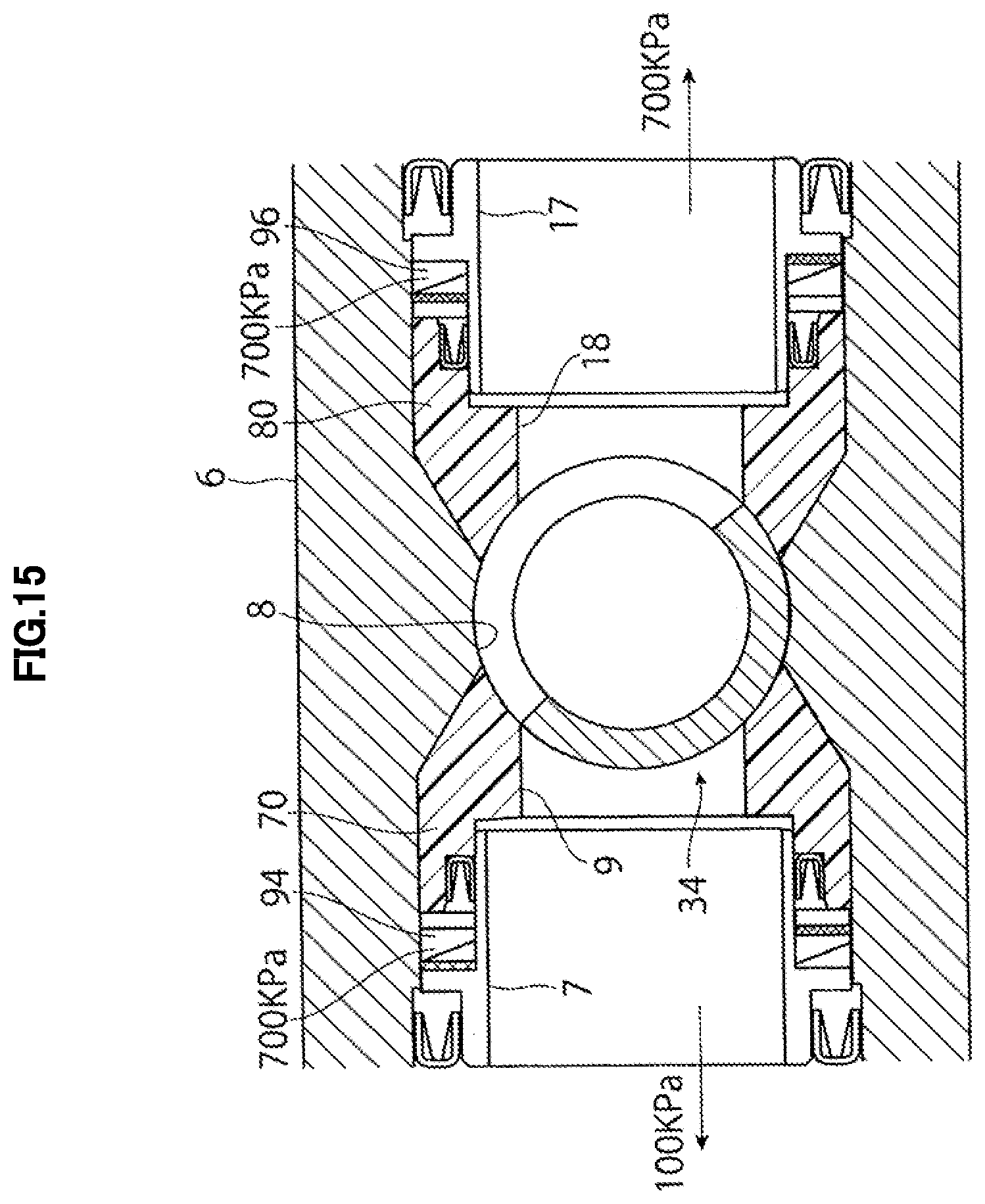 Patent US12305766 Figure 16 – Three-way valve for flow rate control and temperature control device
