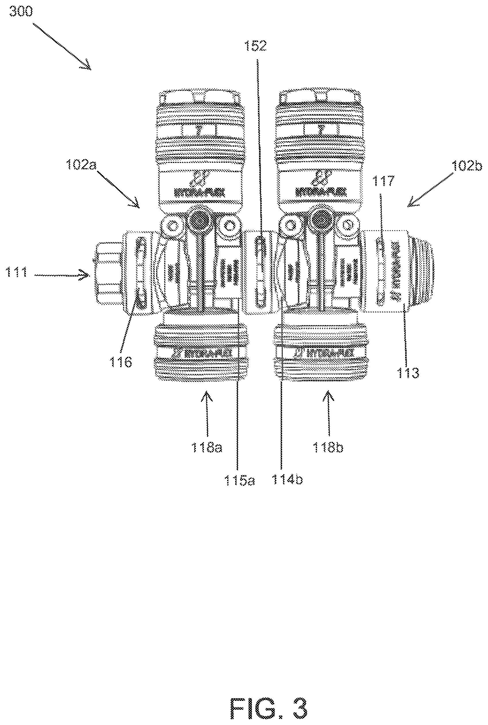Patent US12305767 Figure 3 – Manifold with integrated valve