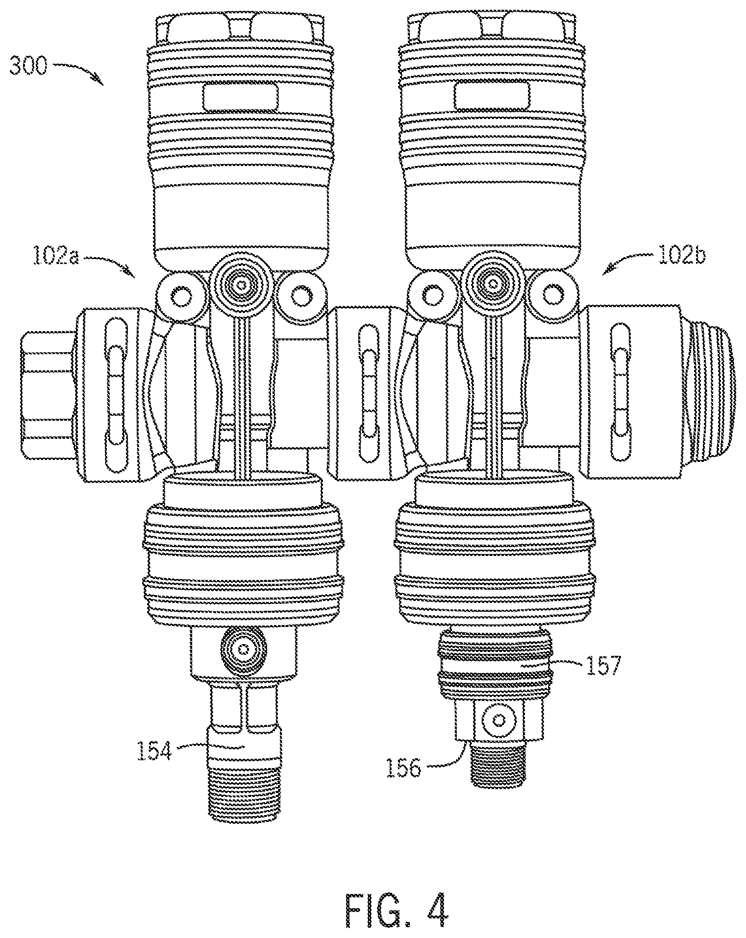 Patent US12305767 Figure 4 – Manifold with integrated valve