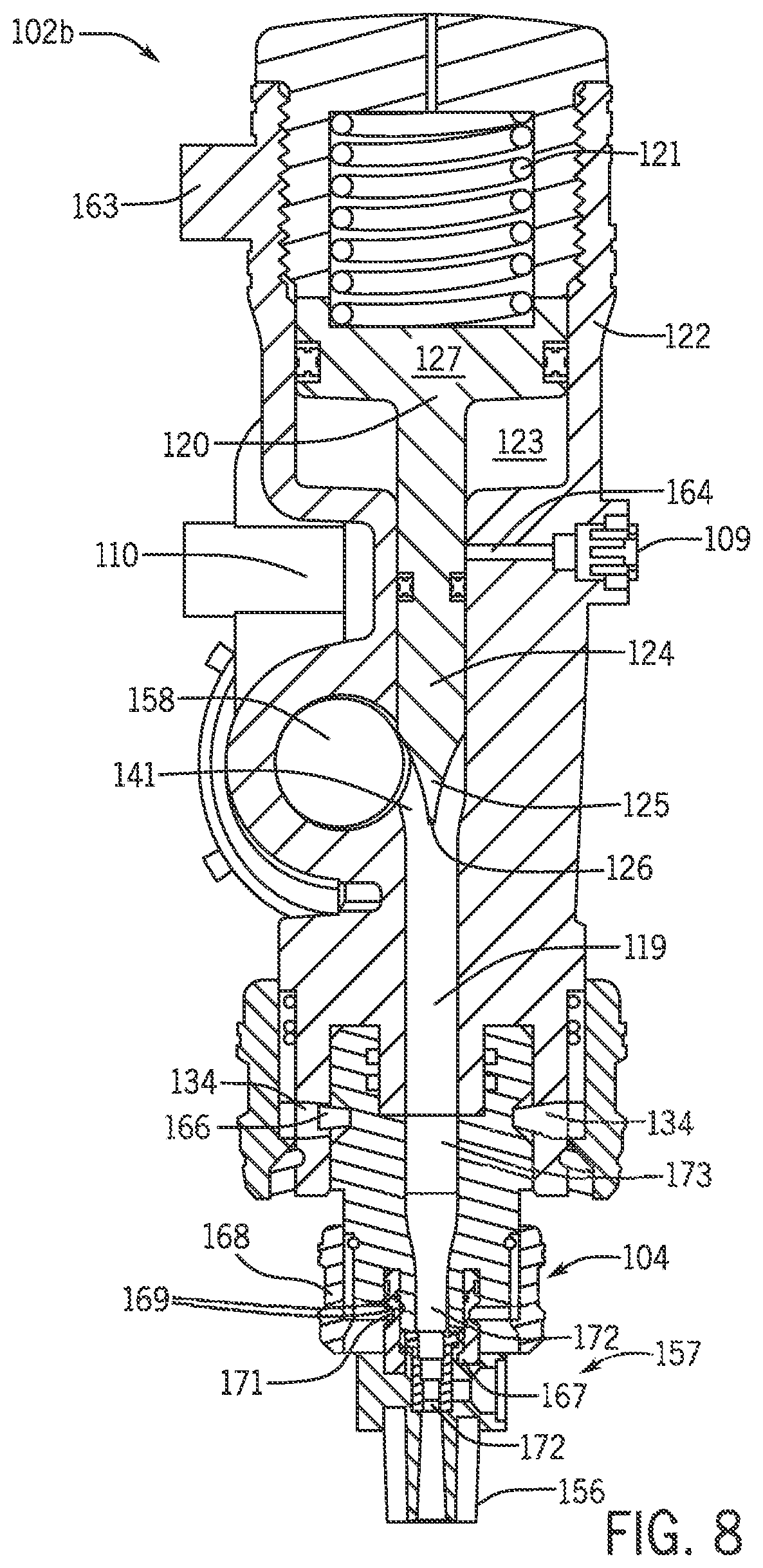 Patent US12305767 Figure 8 – Manifold with integrated valve