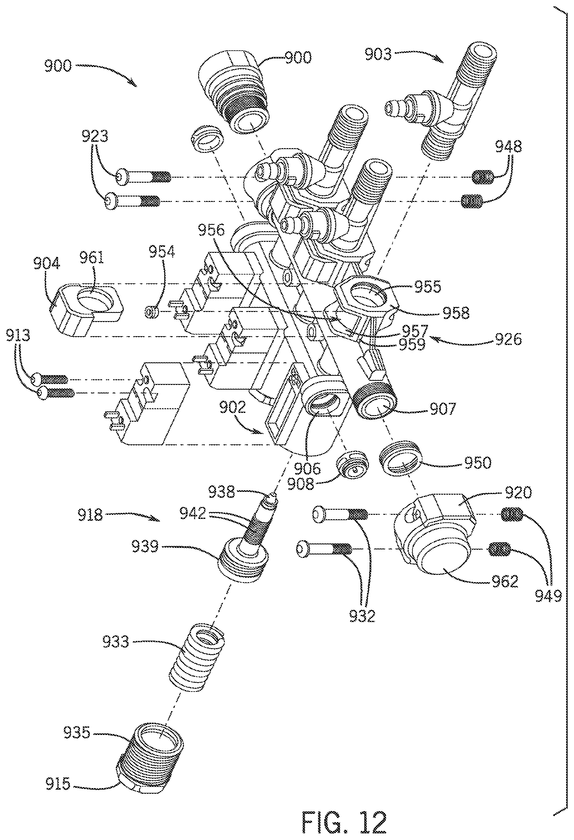 Patent US12305767 Figure 12 – Manifold with integrated valve