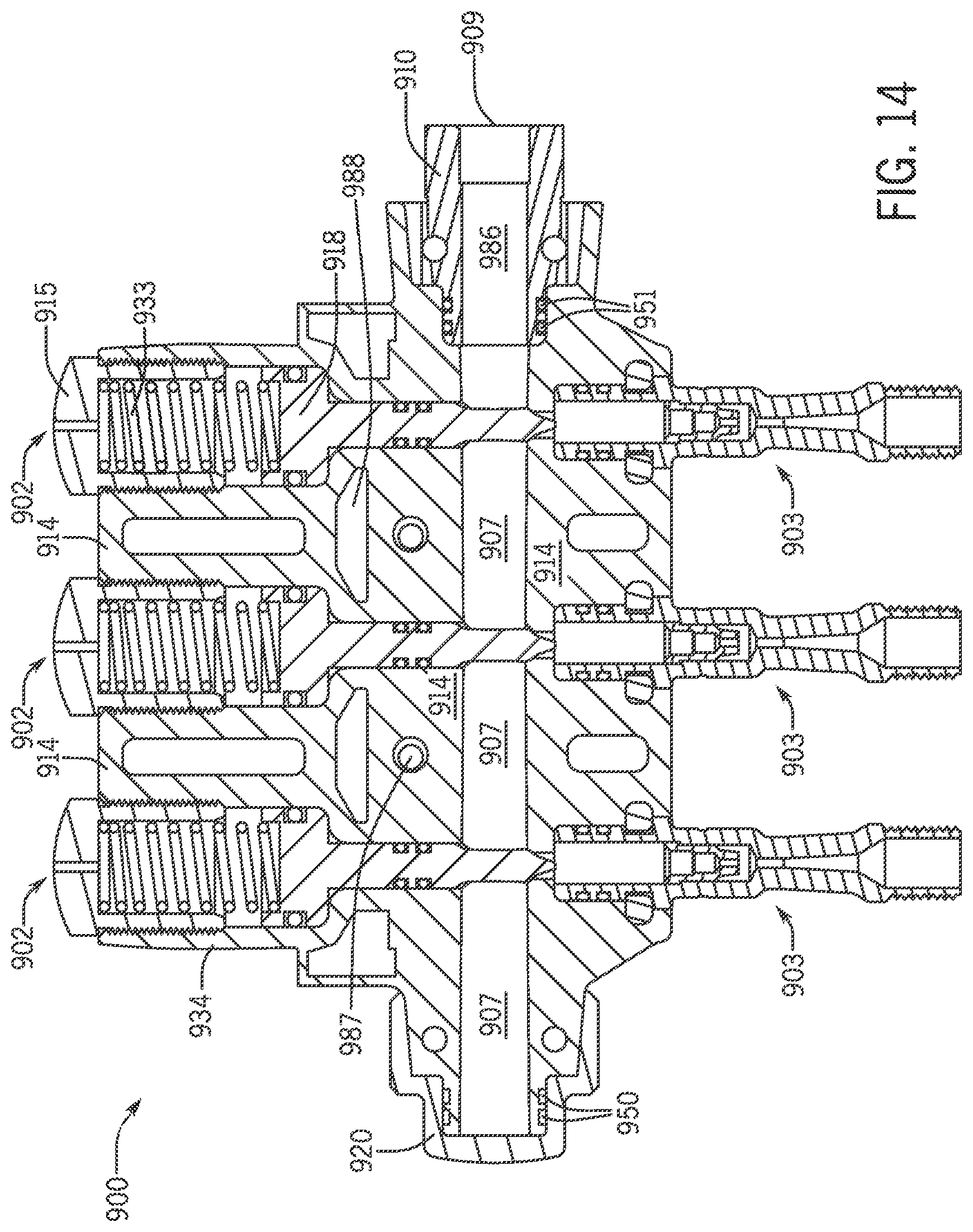 Patent US12305767 Figure 14 – Manifold with integrated valve