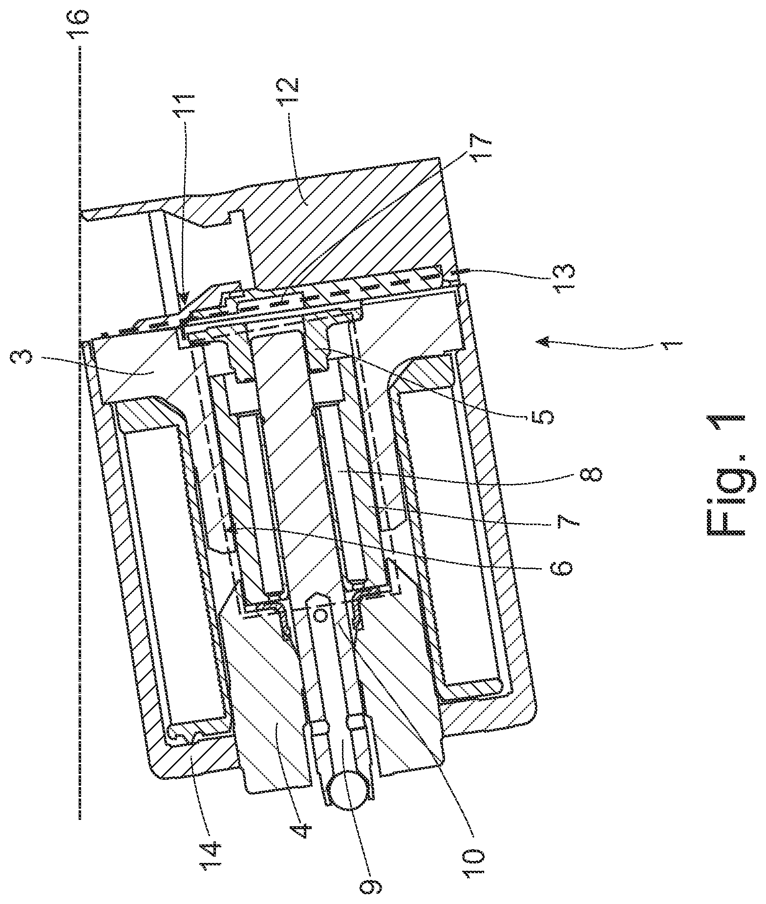 Patent US12305771 — Filling an armature chamber in an actuator — Figure 1
