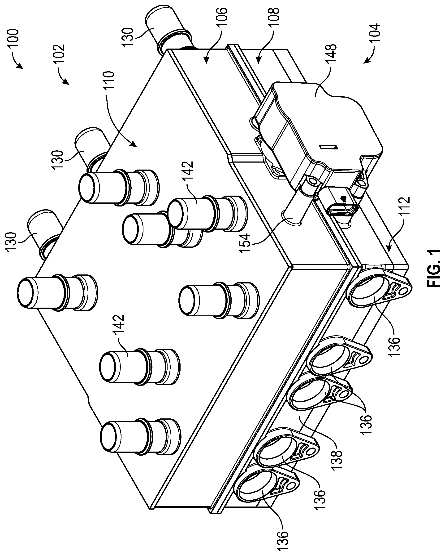 Patent US12305774 Figure 1 – Systems and methods for a thermal management control valve with a louver plate assembly