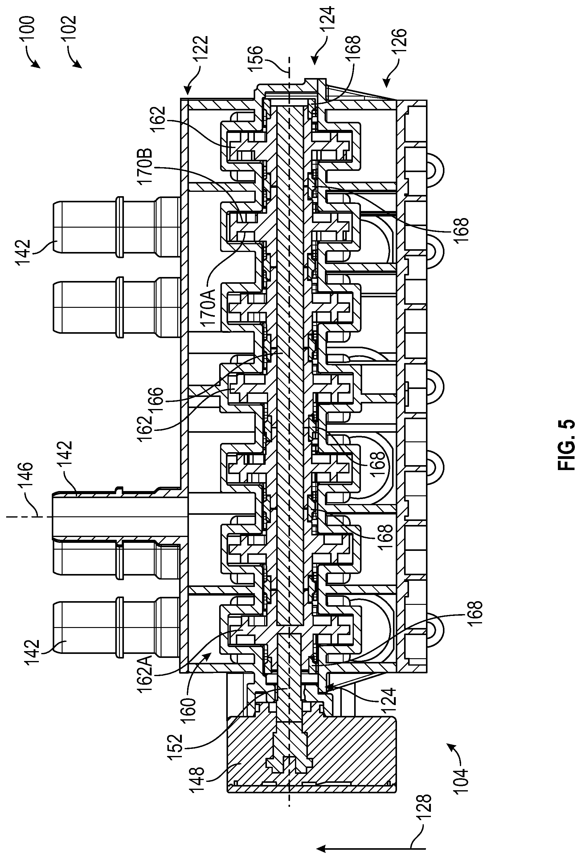 Patent US12305774 Figure 5 – Systems and methods for a thermal management control valve with a louver plate assembly