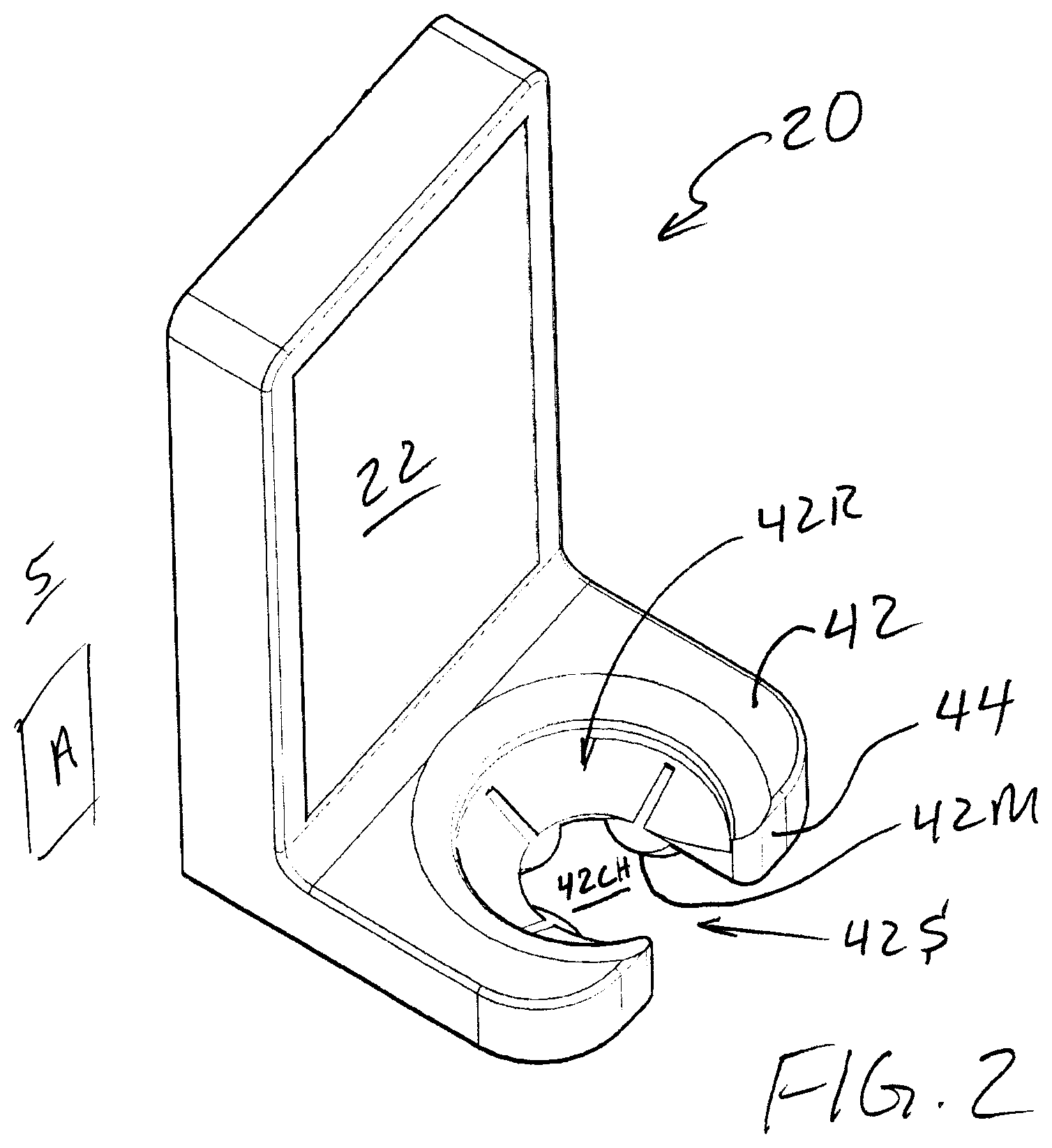 Patent US12305783 Figure 2 – Device for hanging a spray paint gun air hose