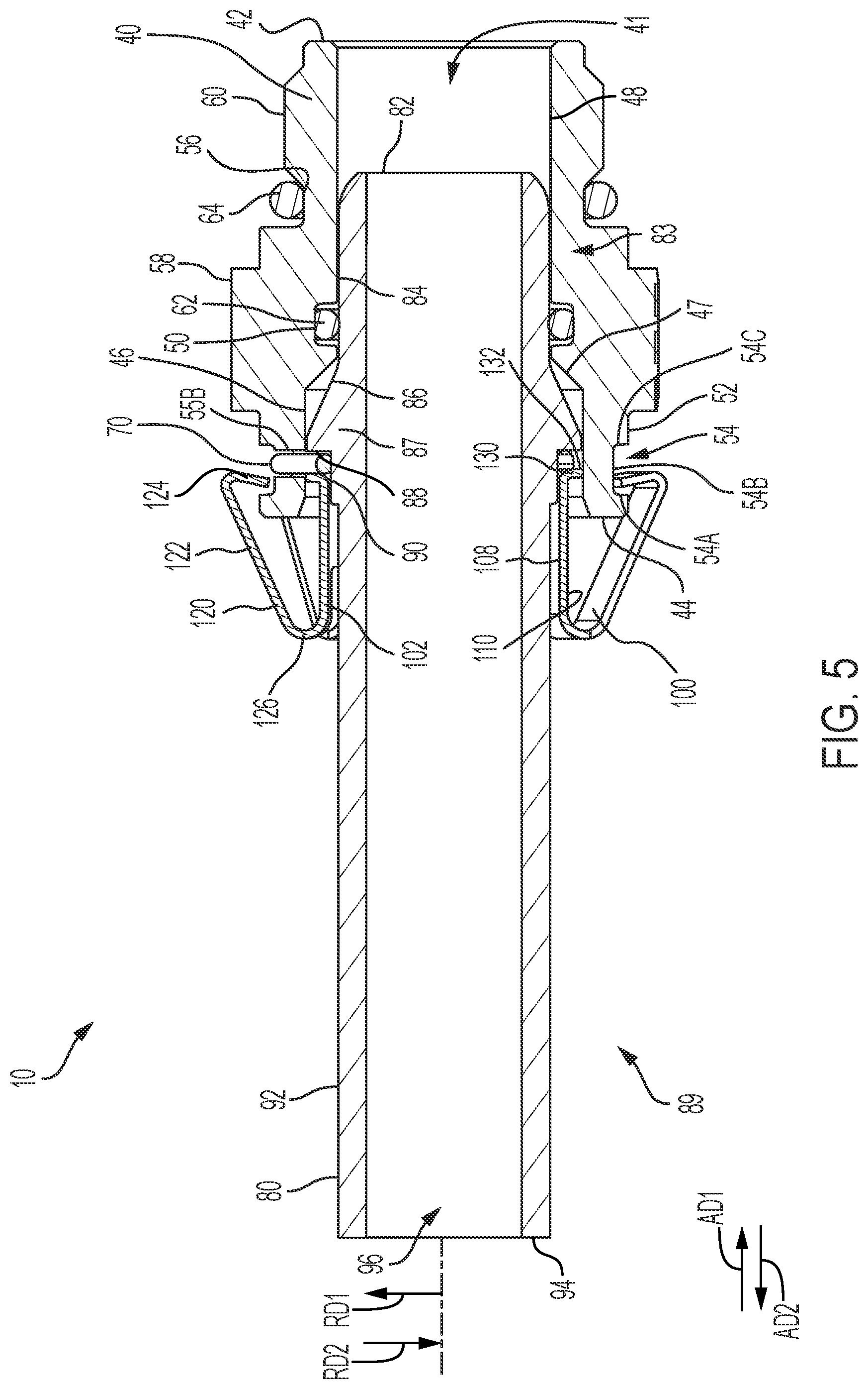 Patent US12305785 Figure 5 – Fluid connection assembly