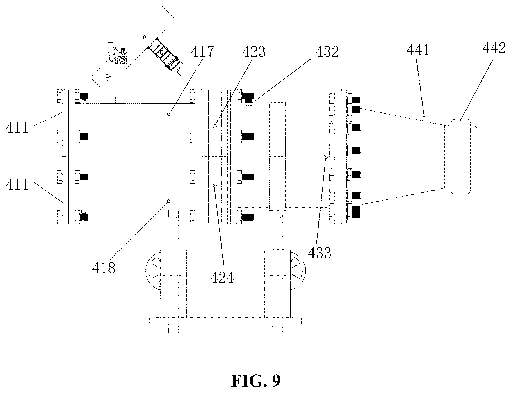 Patent US12305789 Figure 7 – Inversion lining rehabilitation equipment and method for pipe rehabilitation and reinforcement