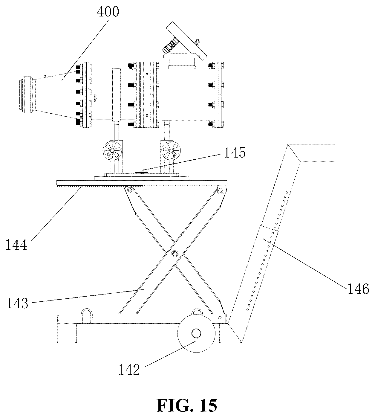 Patent US12305789 Figure 13 – Inversion lining rehabilitation equipment and method for pipe rehabilitation and reinforcement