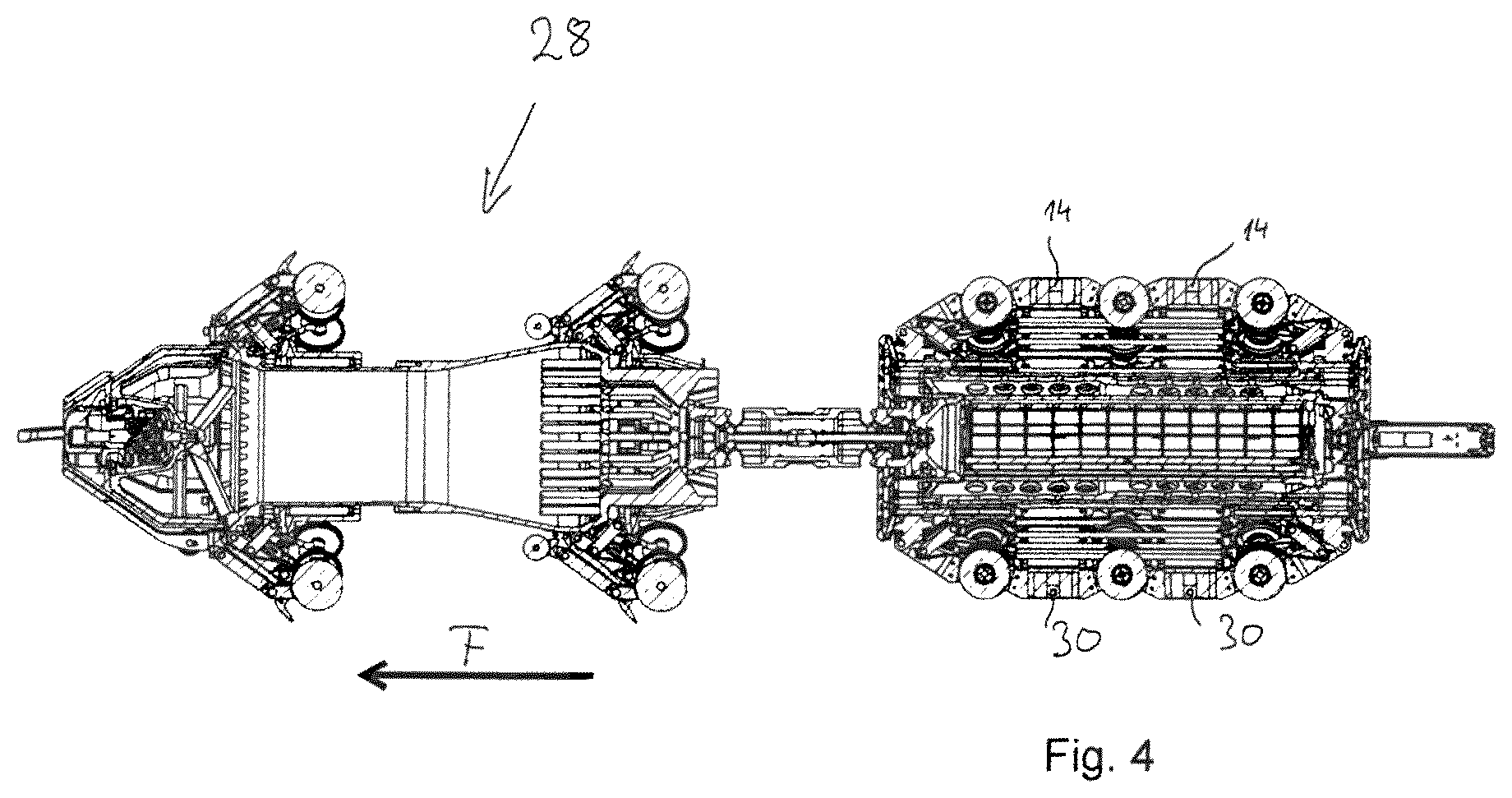 Patent US12305790 Figure 4 – Inspection or cleaning pig