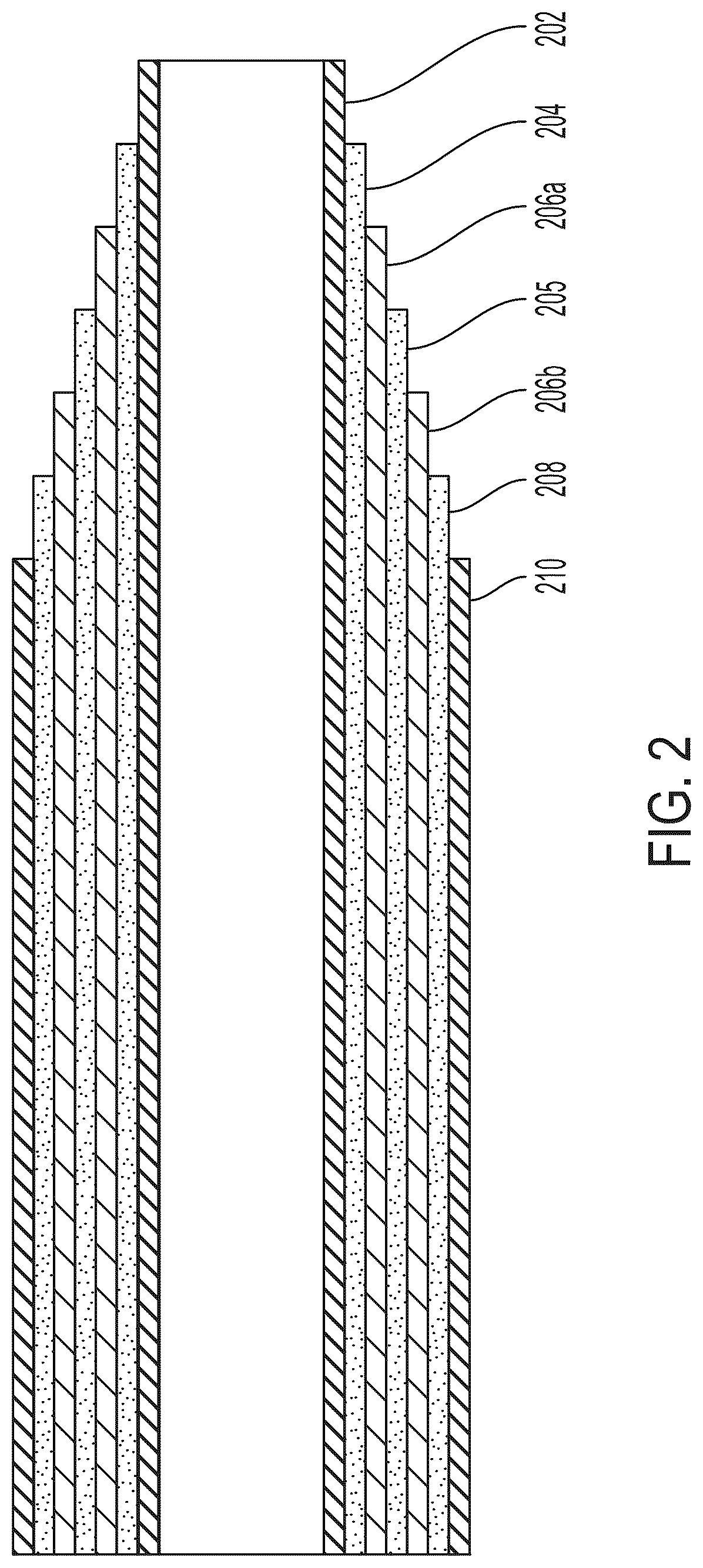 Patent US12305792 Figure 2 – Multilayer composite pipe and pipe assemblies including reflective insulation