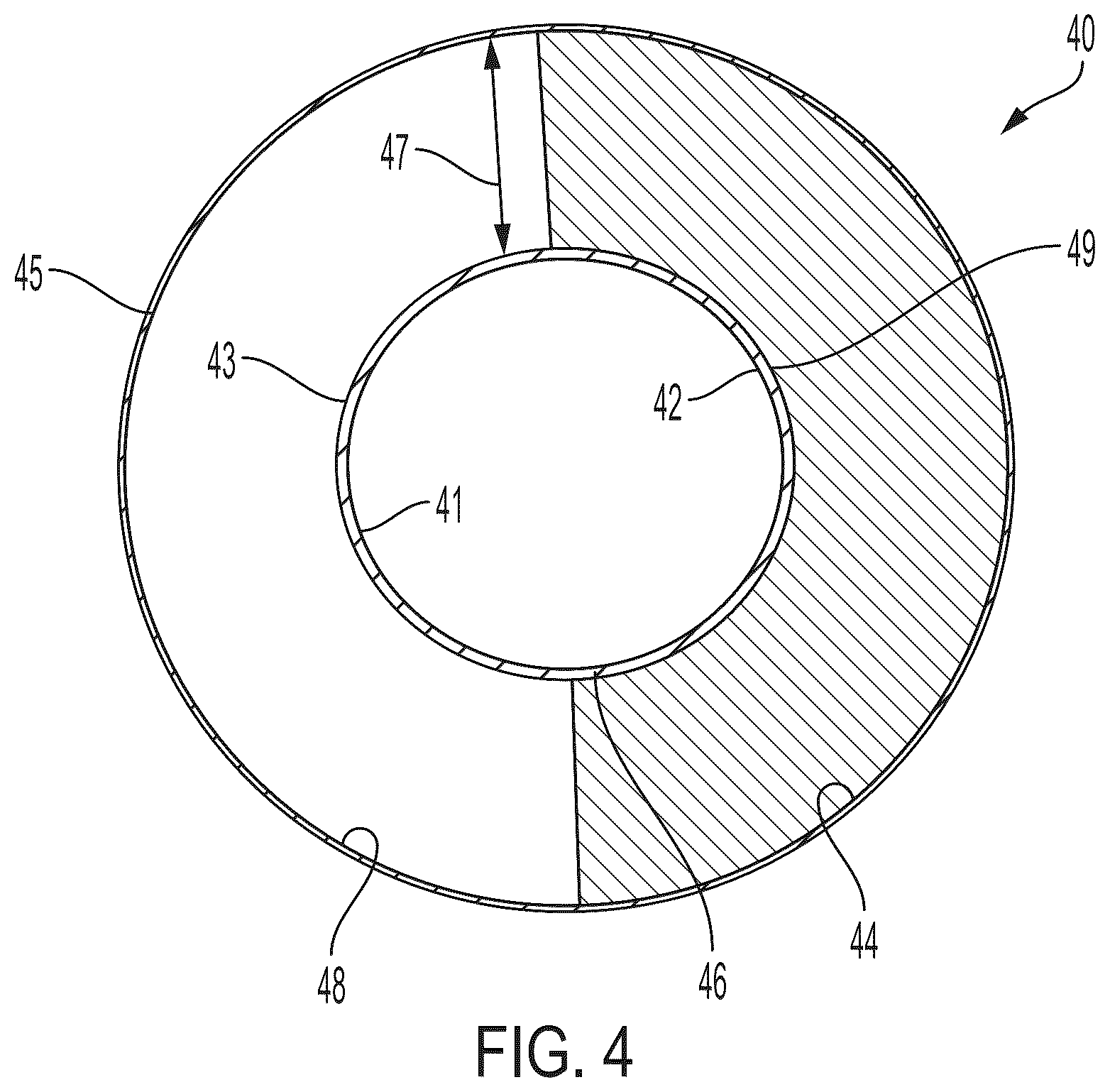 Patent US12305792 Figure 4 – Multilayer composite pipe and pipe assemblies including reflective insulation