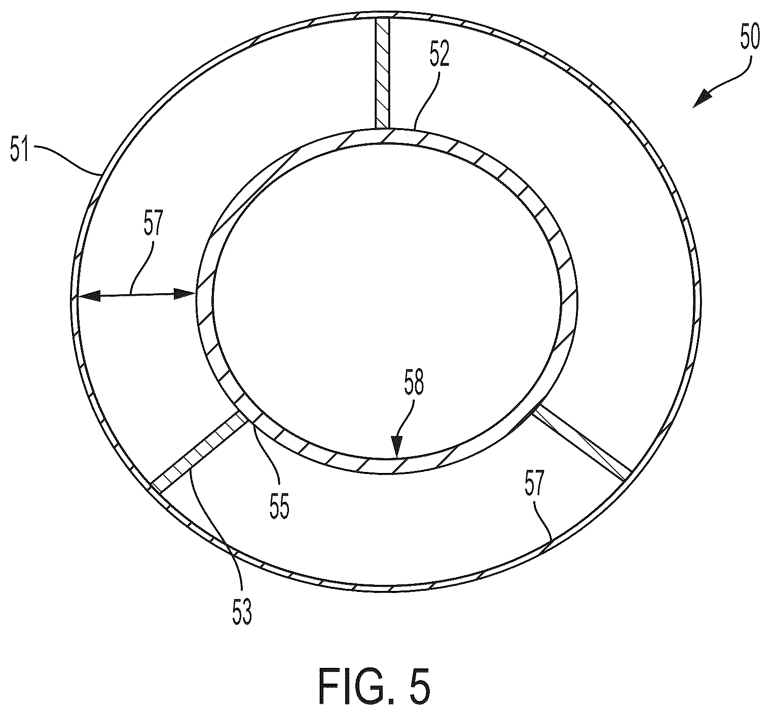 Patent US12305792 Figure 5 – Multilayer composite pipe and pipe assemblies including reflective insulation