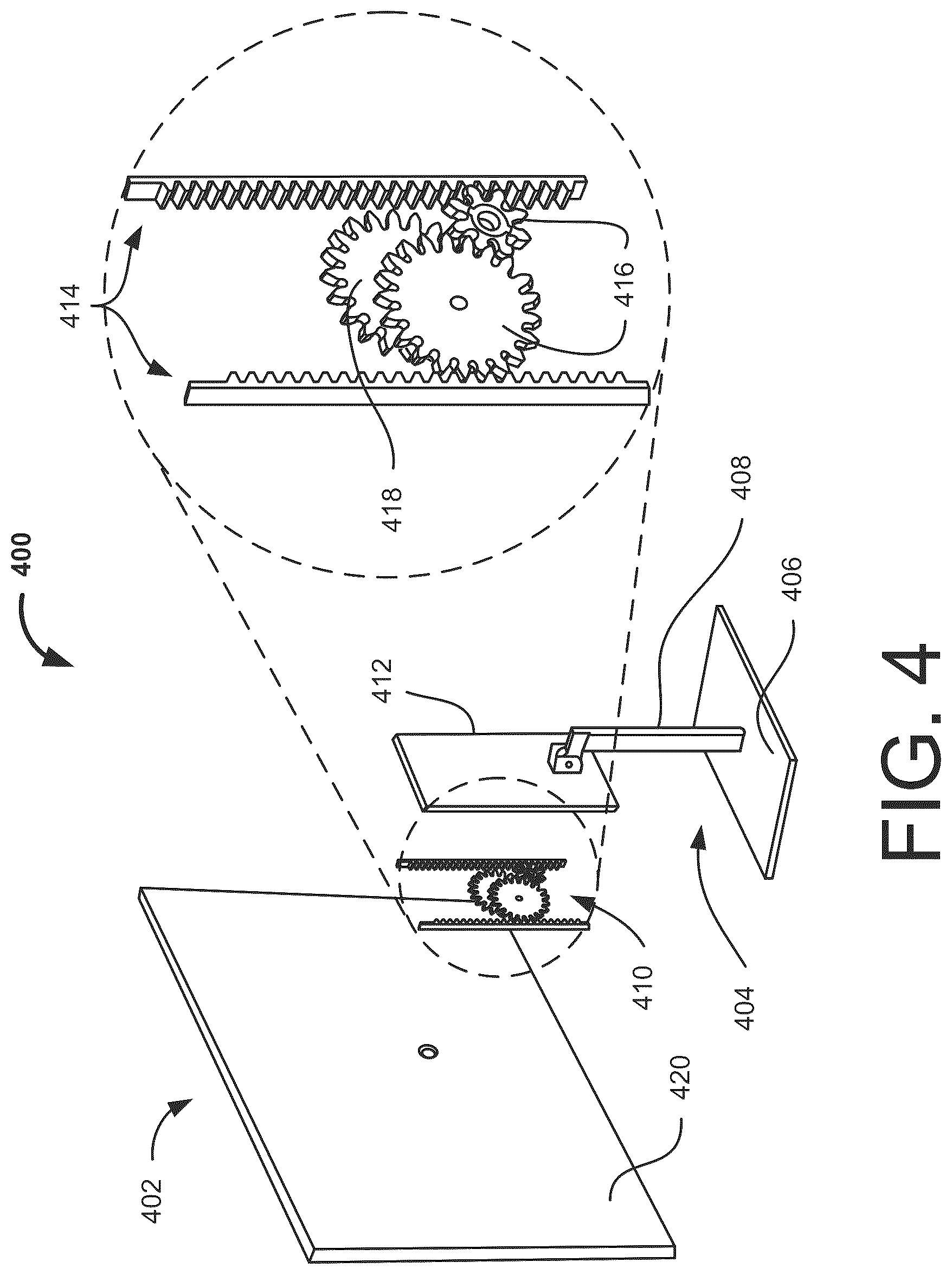 Patent US12305796 Figure 4 – Stands with gears