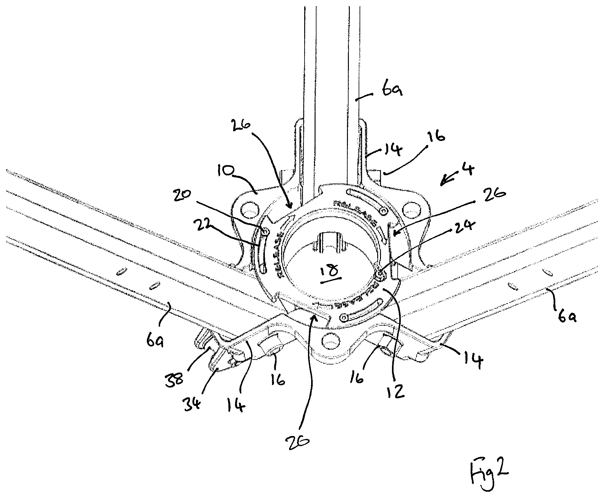 Patent US12305797 Figure 2 – Load lifting tripod with leg locking ring