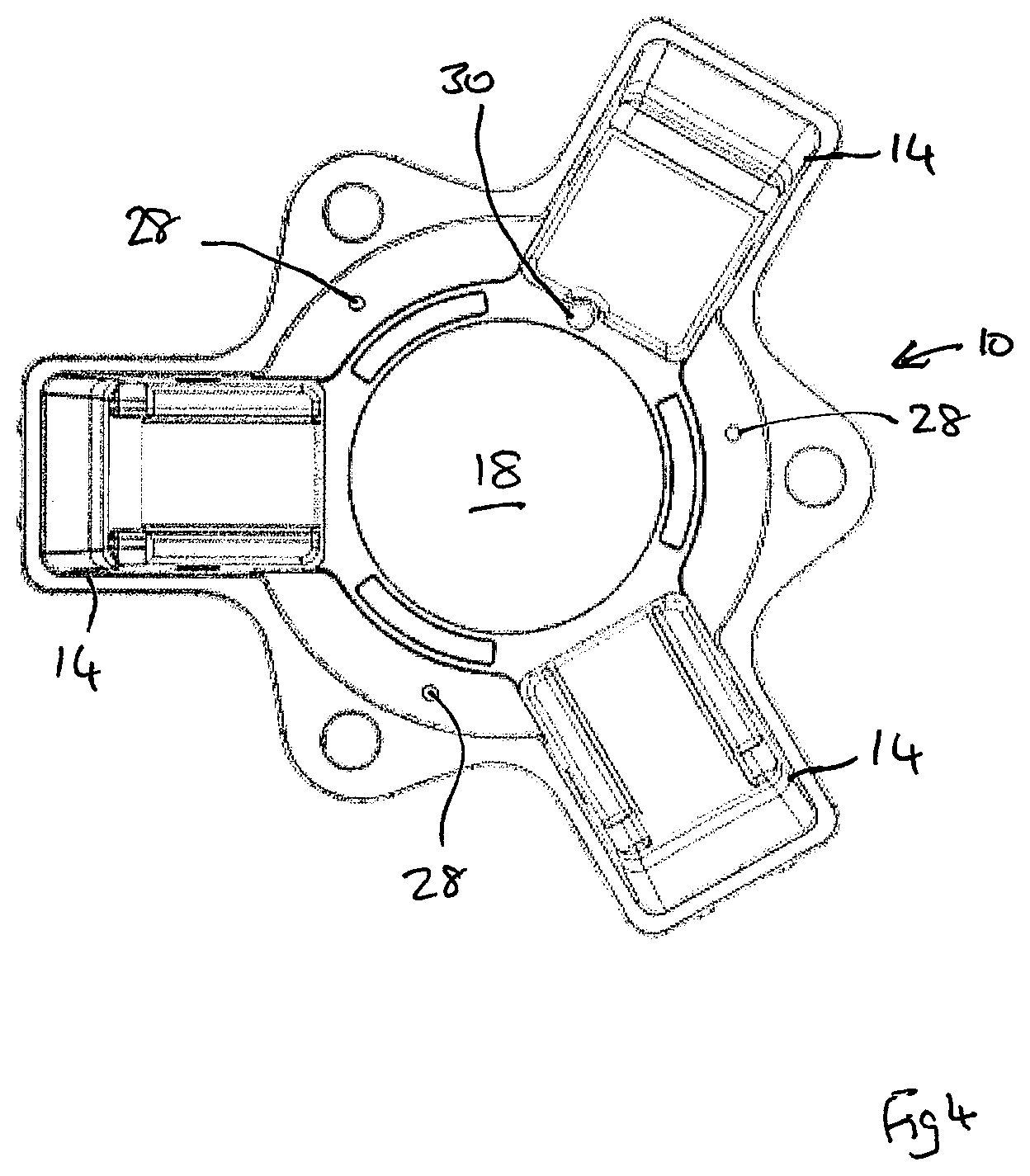 Patent US12305797 Figure 4 – Load lifting tripod with leg locking ring