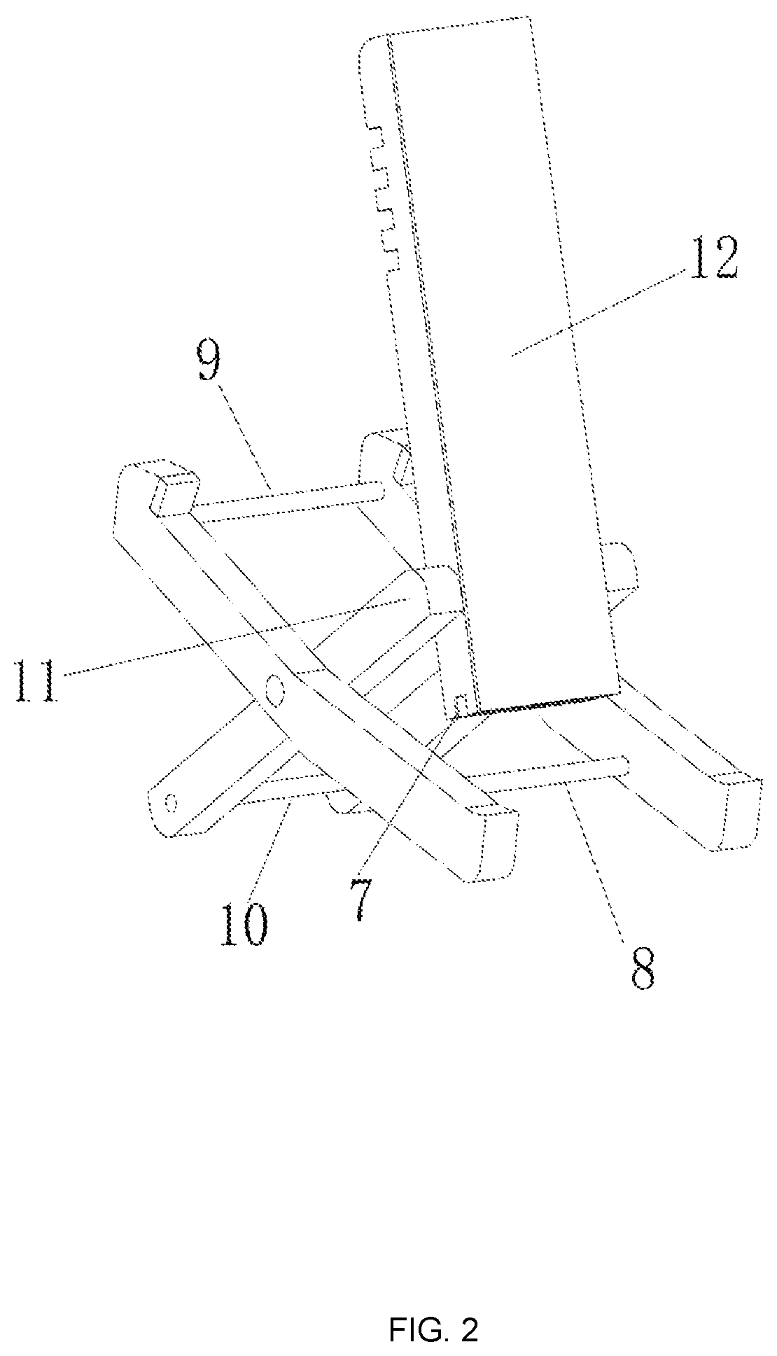 Patent US12305798 Figure 2 – Multifunctional guitar stand